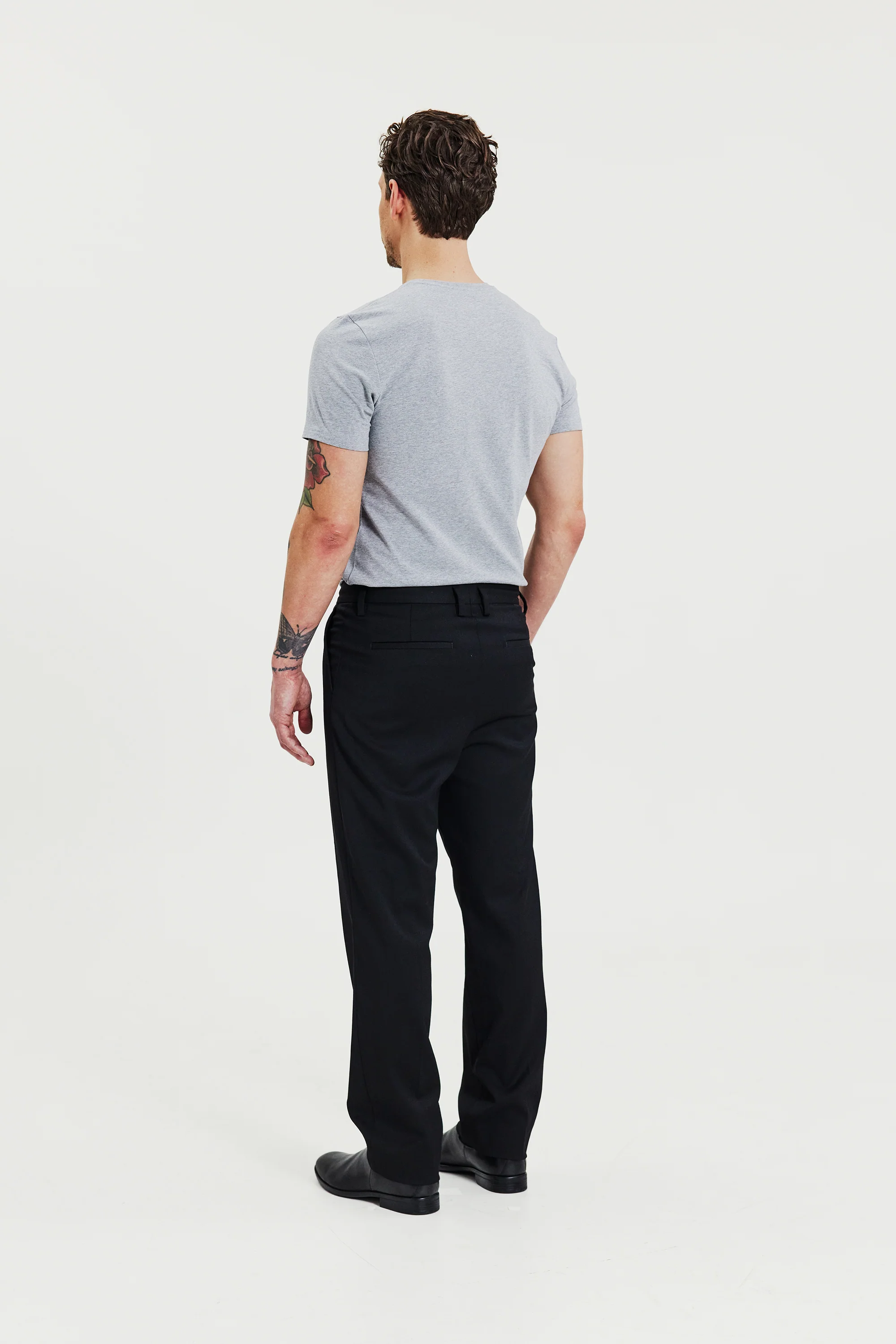 Crew-Neck Slim Grey Melange - Image 4