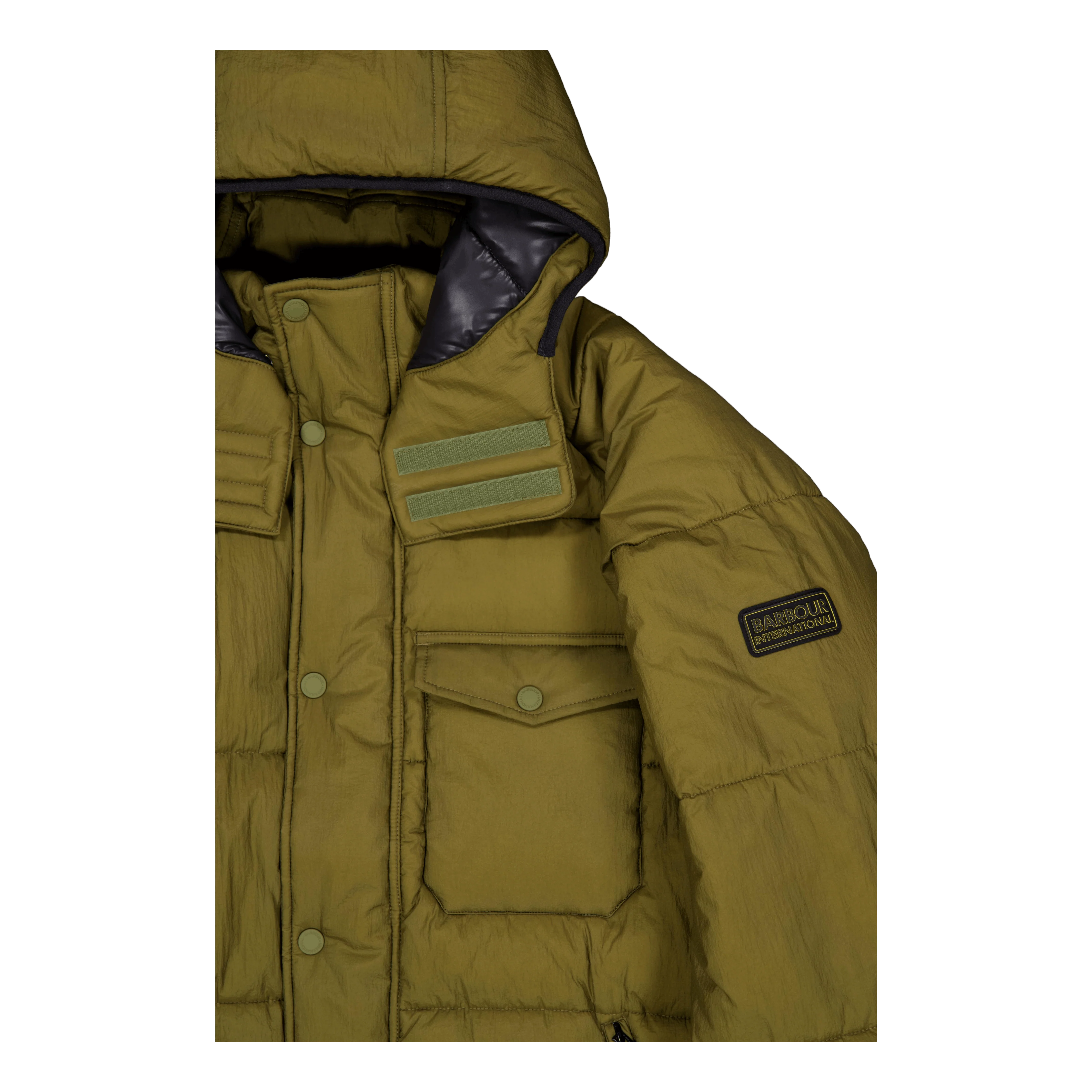B.intl Haze Puffer Jacket Military Olive - Image 3