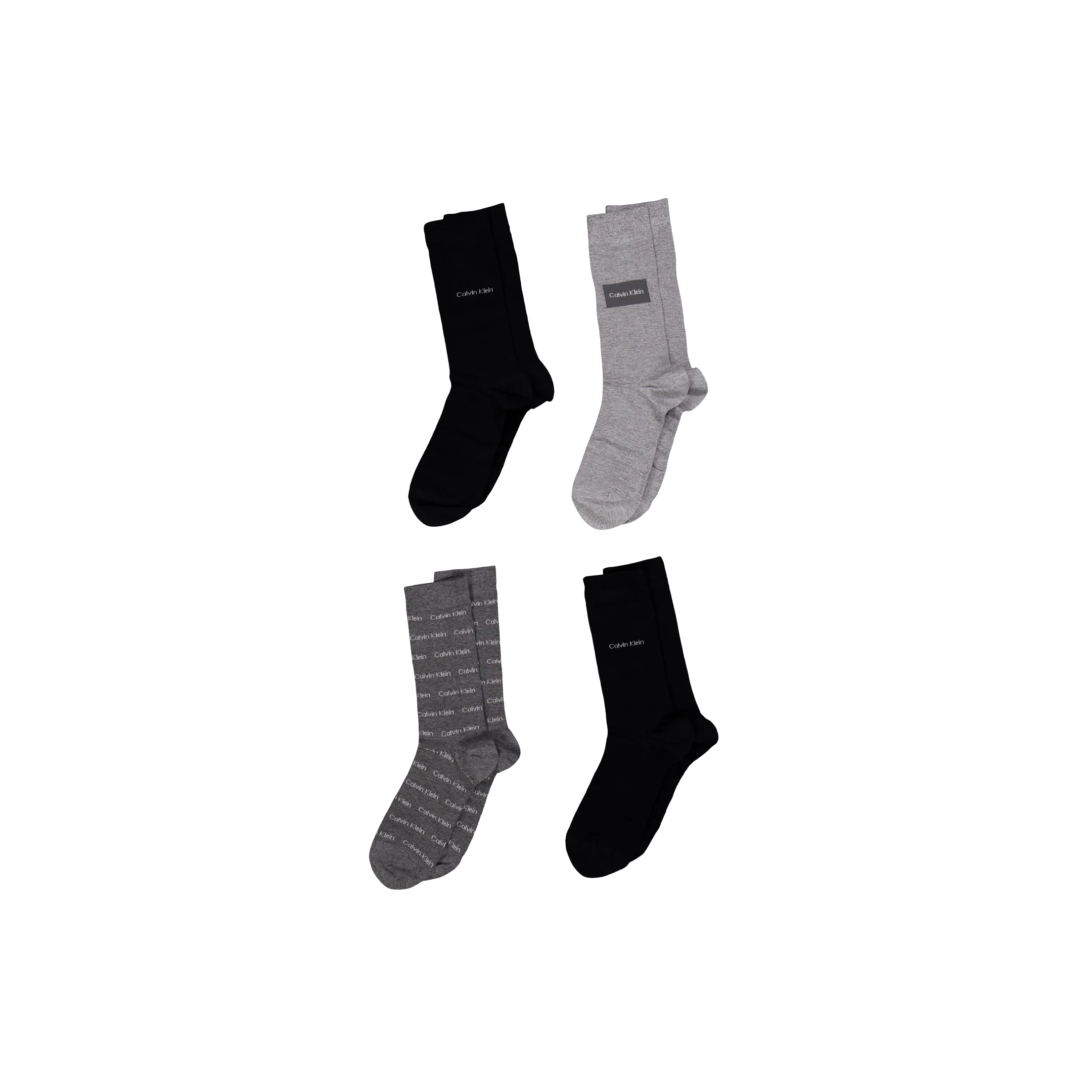 Ck Men Sock 4p All Over Logo G 001 Combo