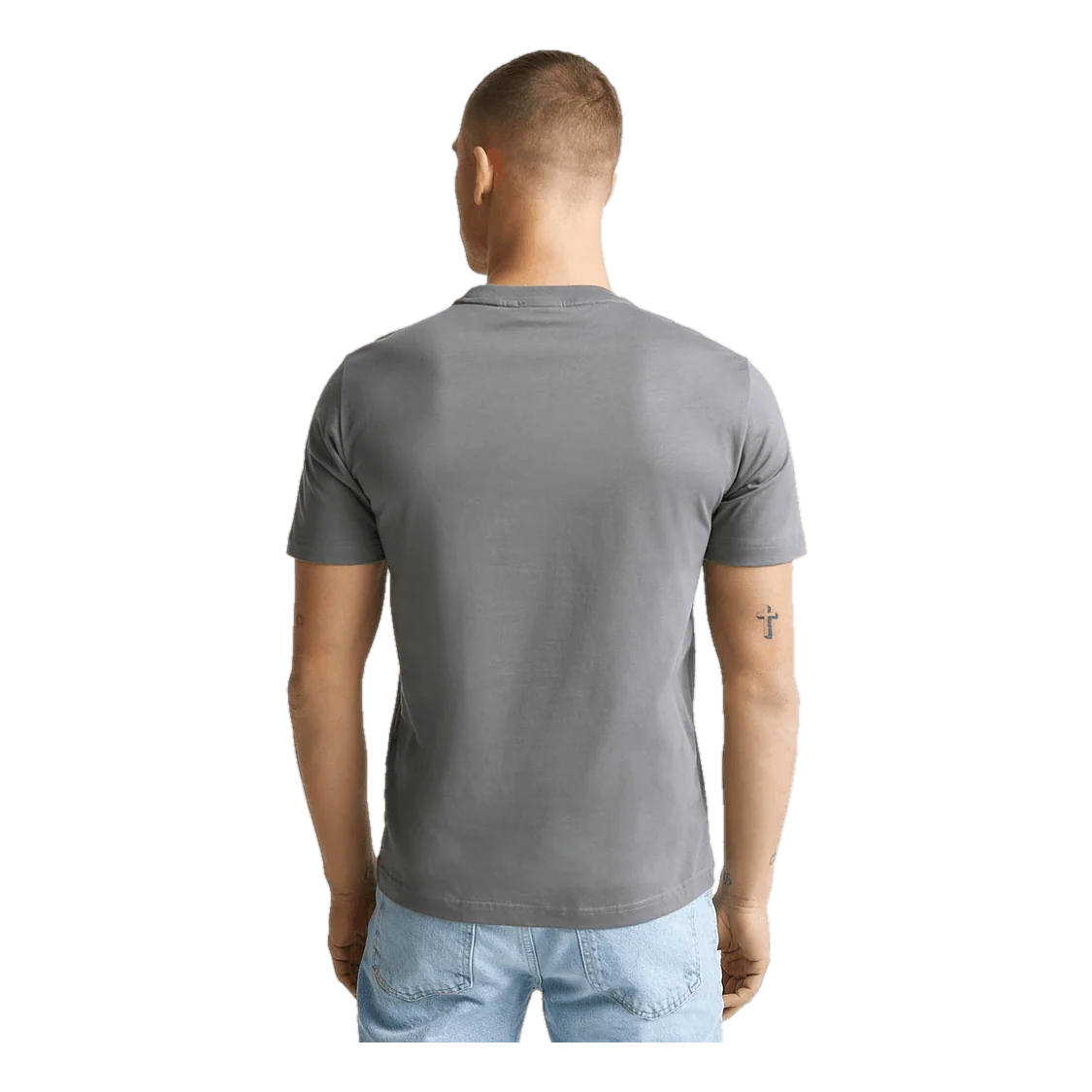 Calvin Klein Cotton Chest Logo T-shirt Pewter