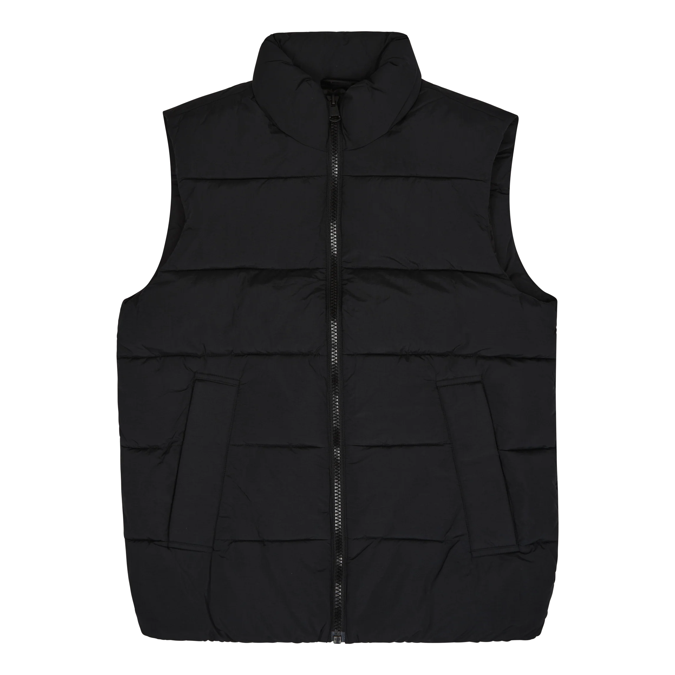 Crinkle Nylon Puffer Vest Beh