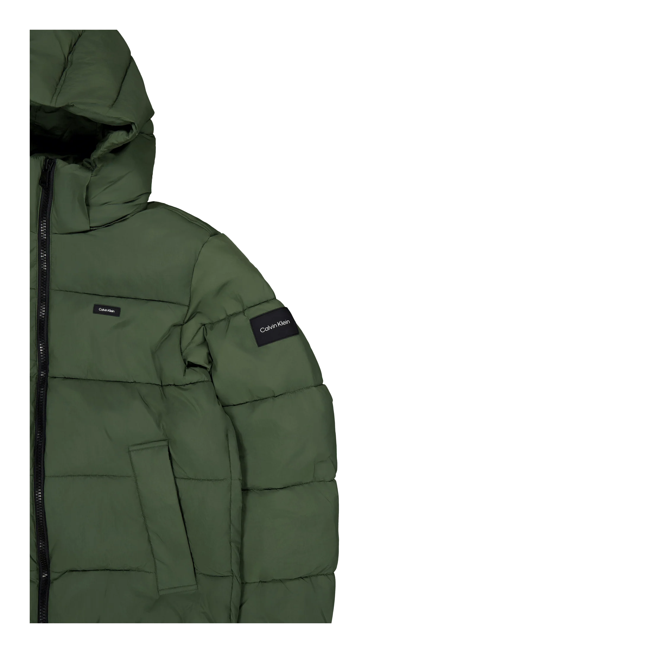 Calvin Klein Crinkle Nylon Quilt Jacket Llp - Thyme - Image 3