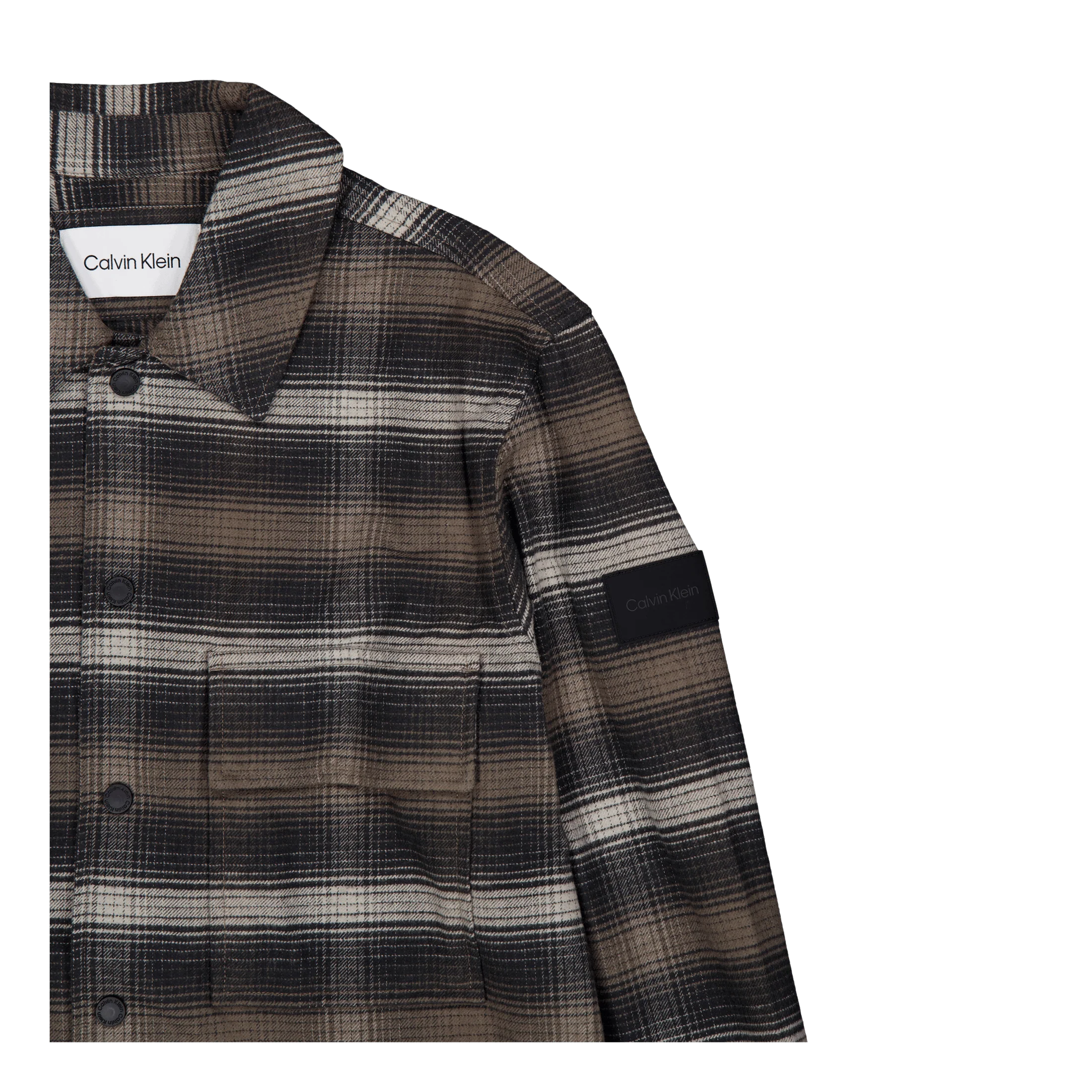 Calvin Klein Flannel Overcheck Overshirt Beh - Image 3