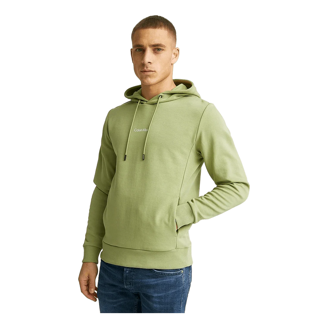 Interlock Micro Logo Hoodie Sage