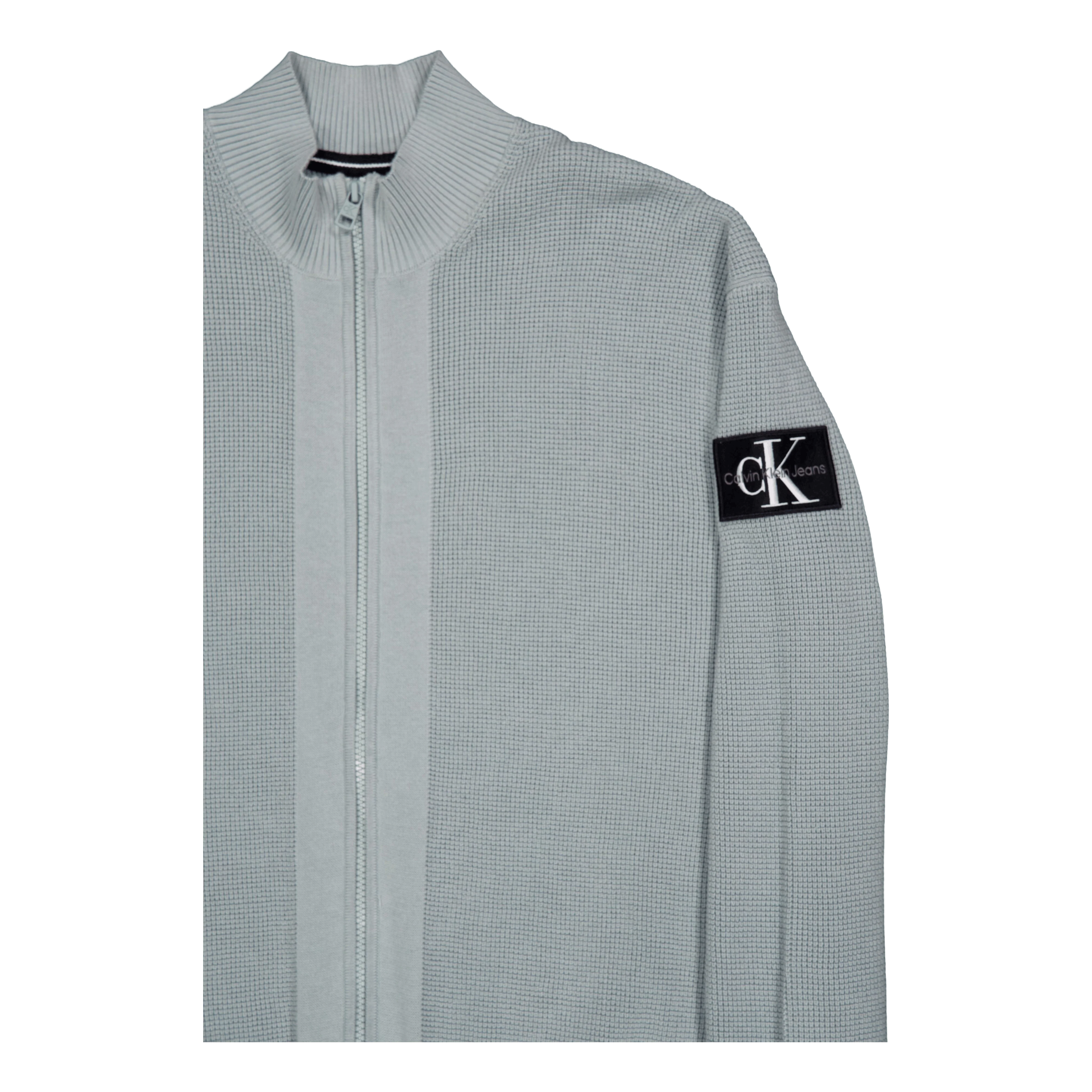 Core Badge Sweater Zip Through Pff-slate Gray - Image 4