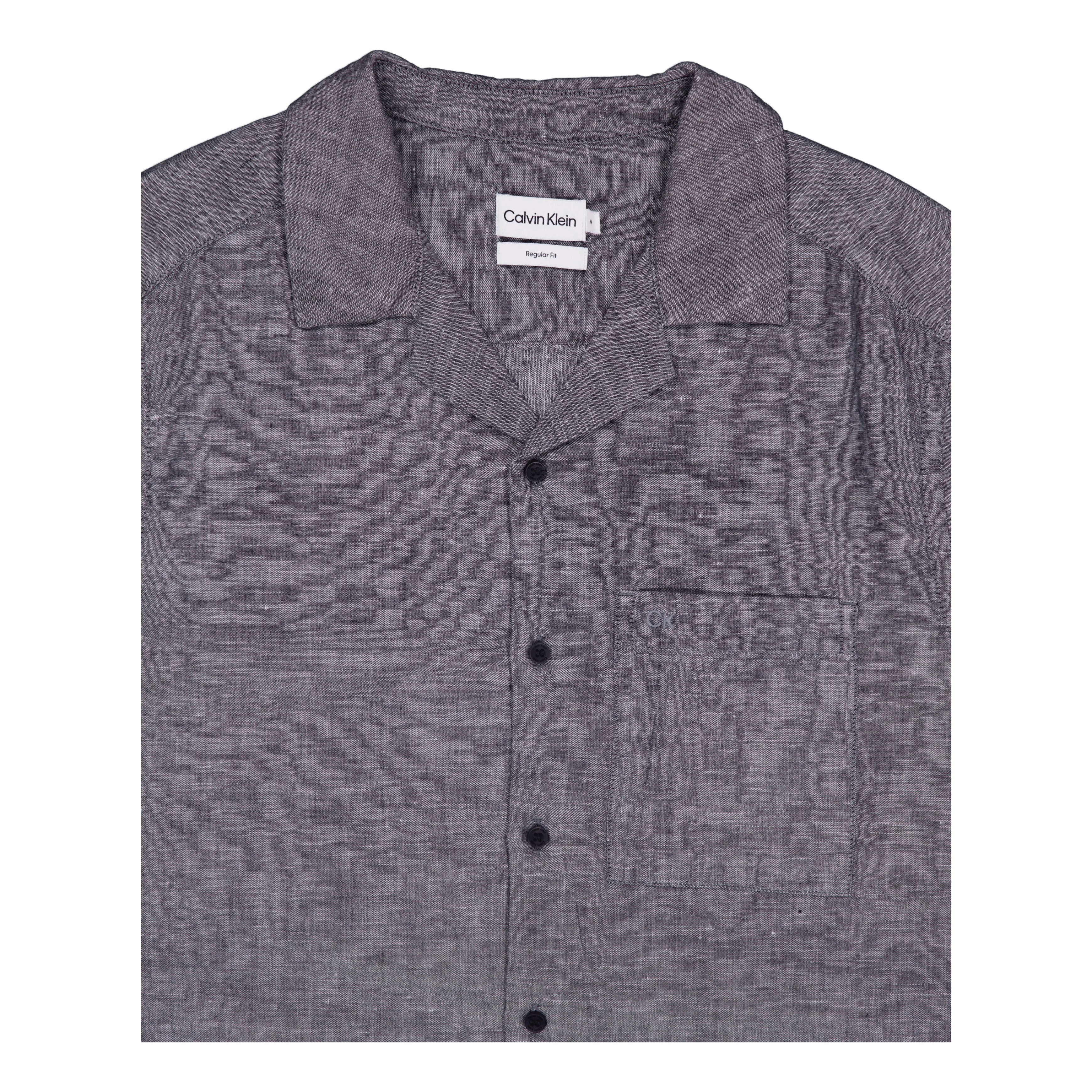 Linen Cotton Cuban S/s Shirt CK - Image 3