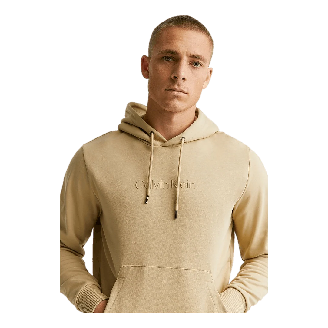 Calvin Klein Modern Front Logo Hoodie Pf2 - Travertine - Image 4