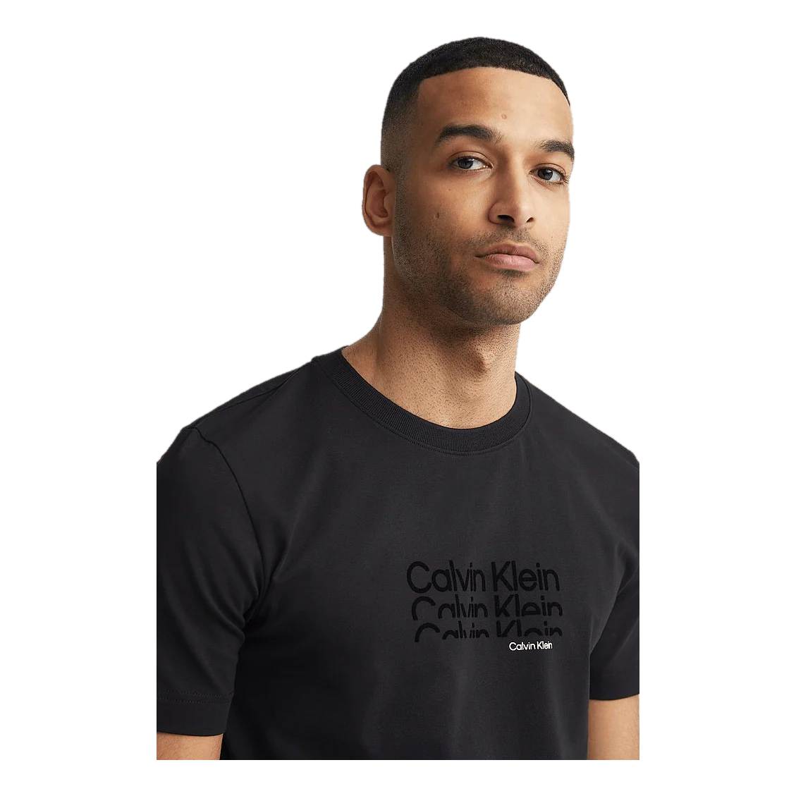 Calvin Klein Triple Logo Flock T-shirt Ck