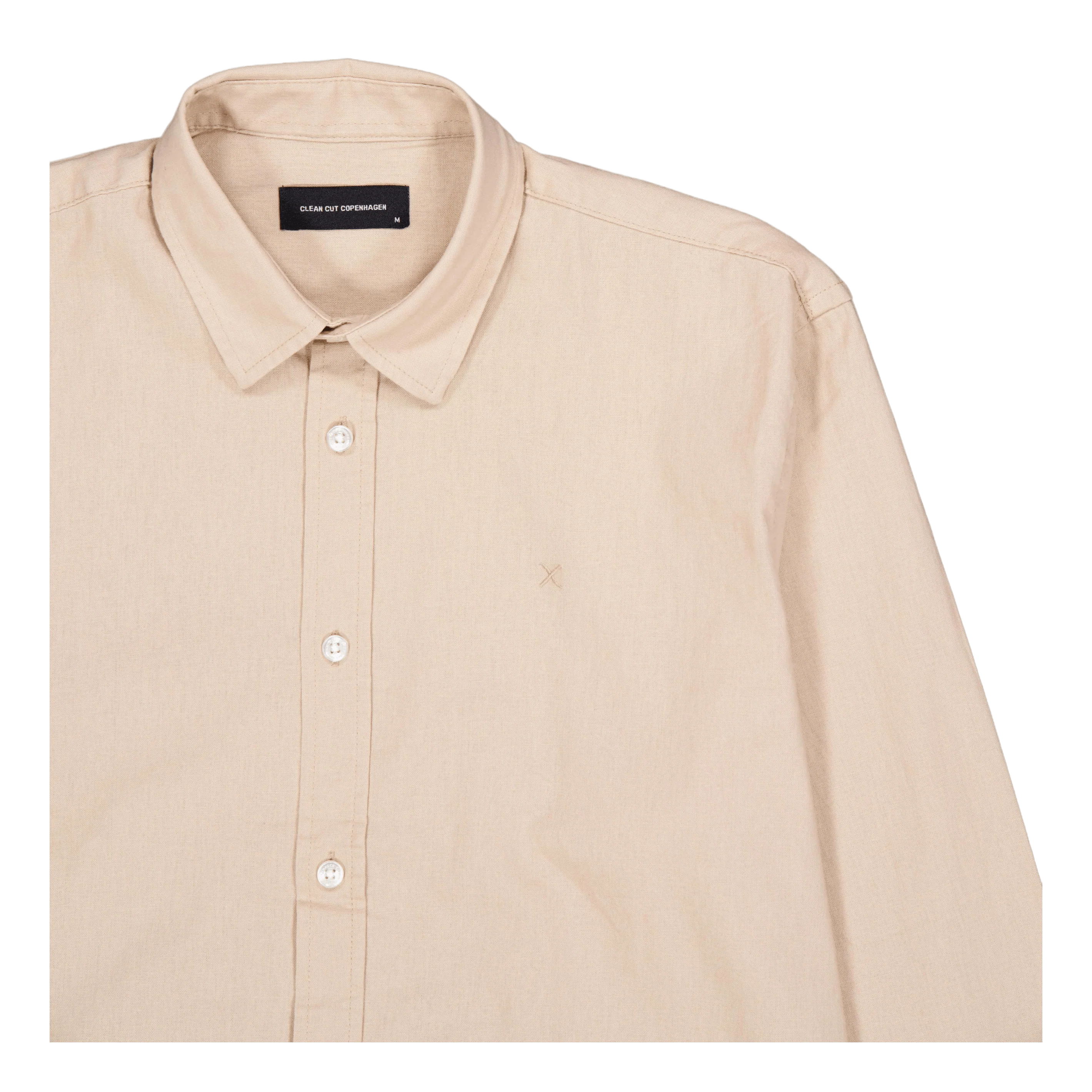 Cotton / Linen Shirt L/s Khaki - Image 3