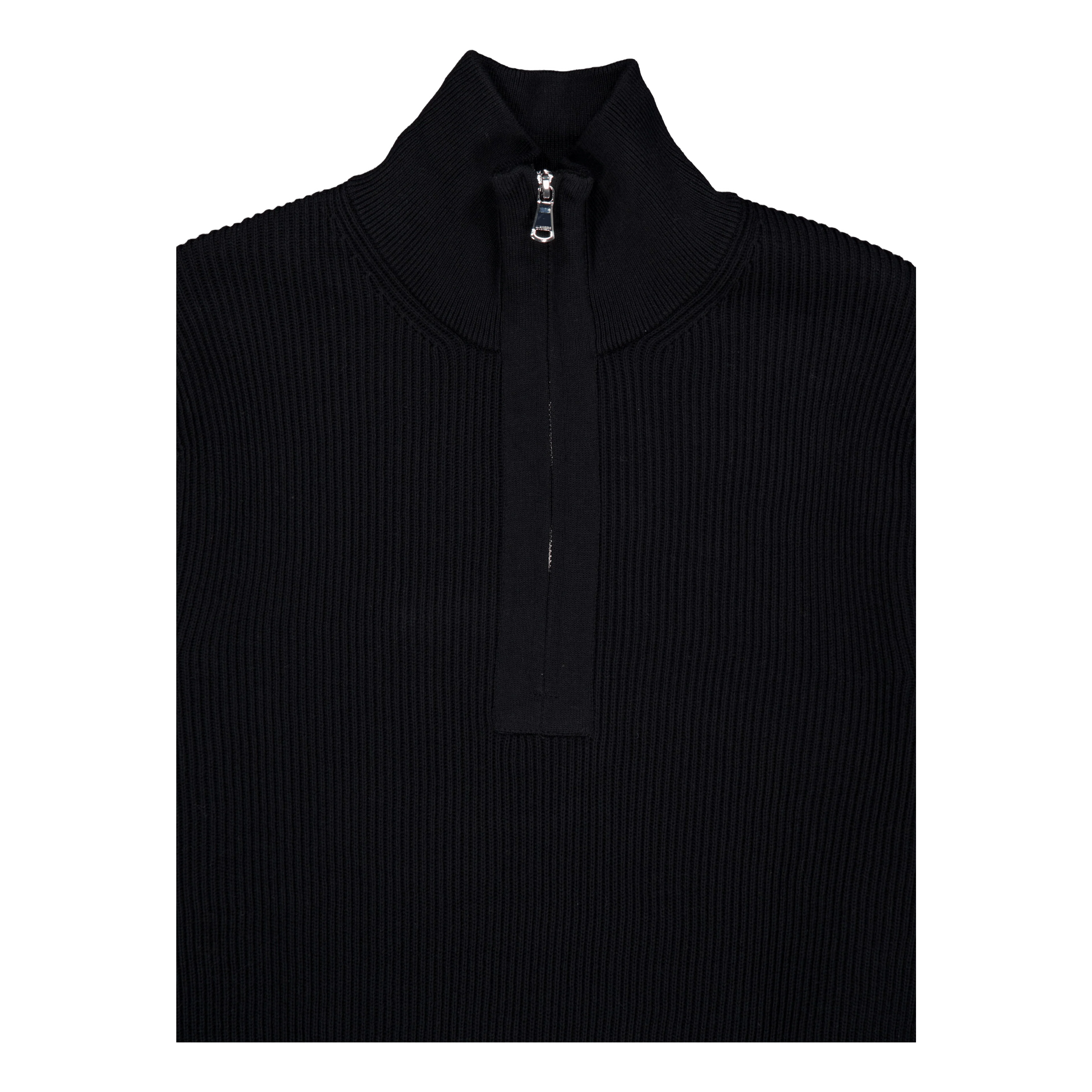 Alex Half Zip Knitted Sweater Black - Image 4