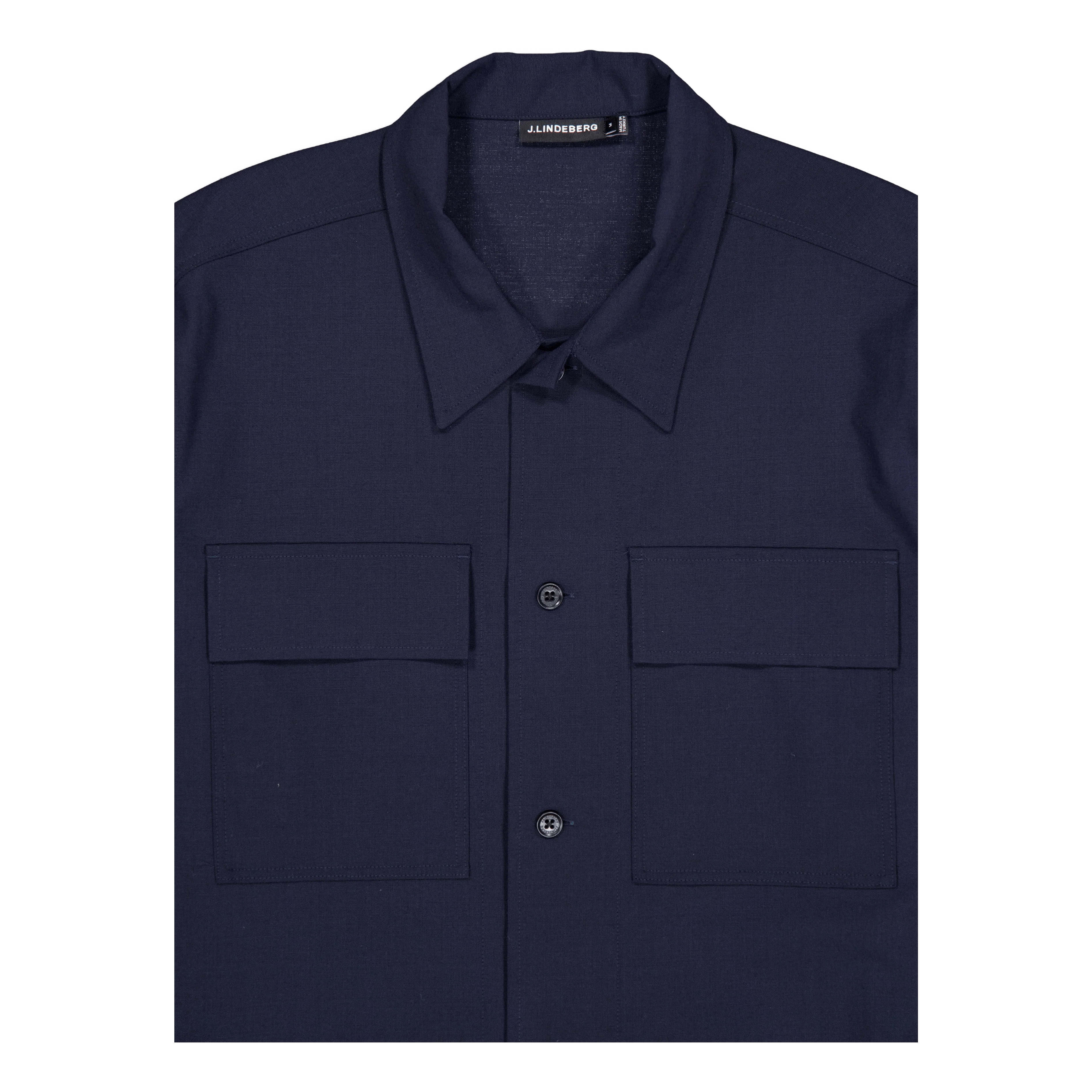 Reid Drape Overshirt Jl Navy - Image 4