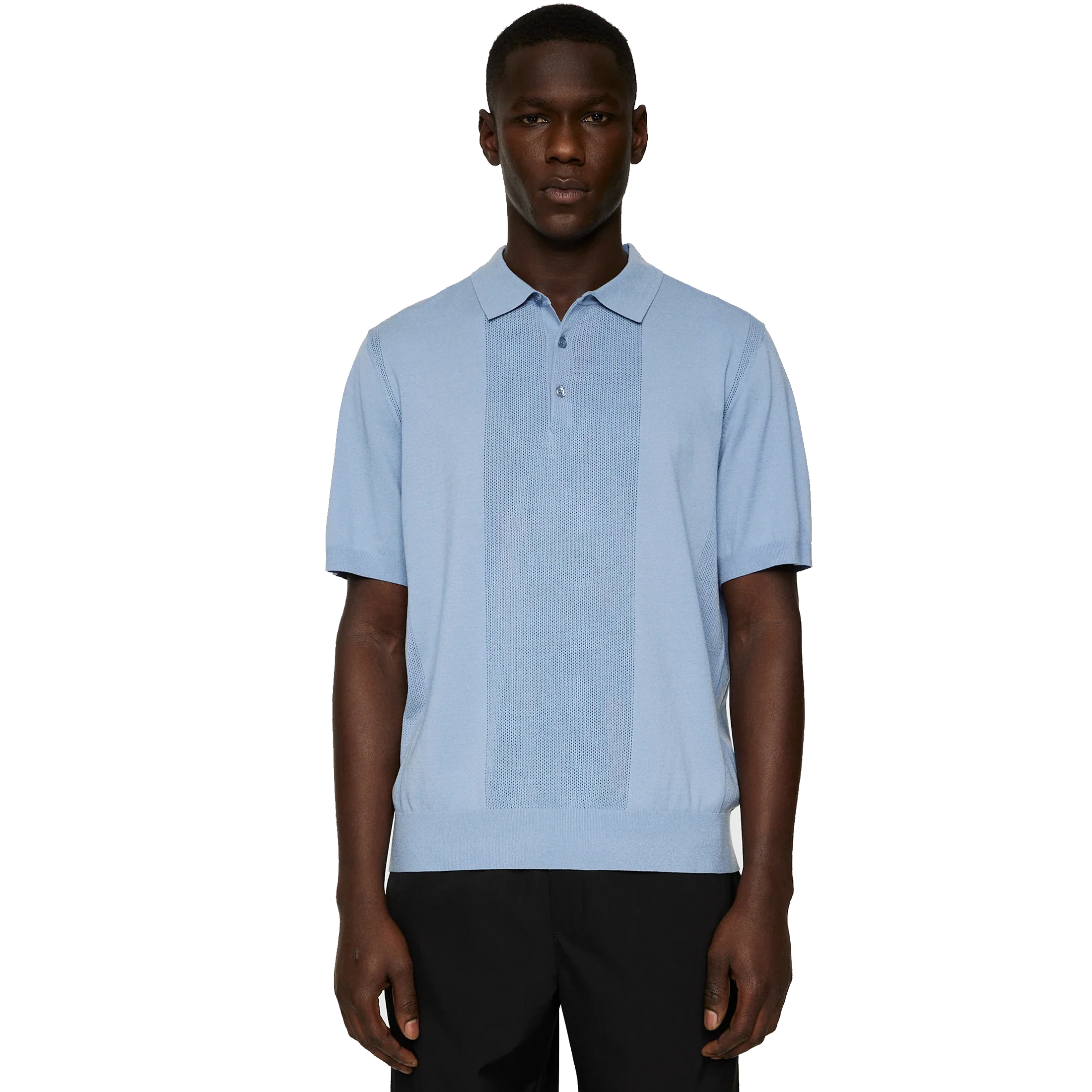 Reymond Solid Stripe Polo Rain Washed