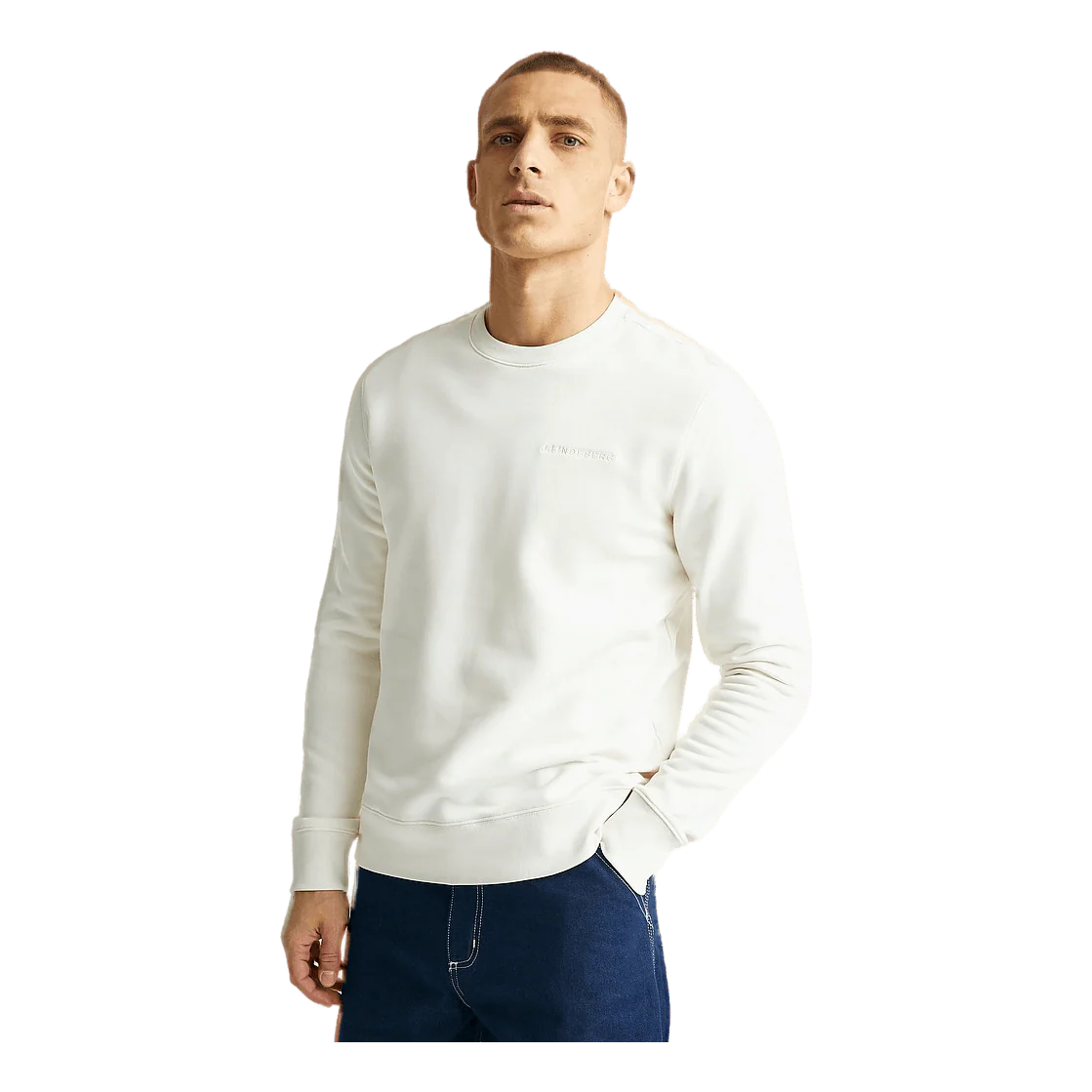 J.Lindeberg Throw Crew Neck Sweatshirt Cloud