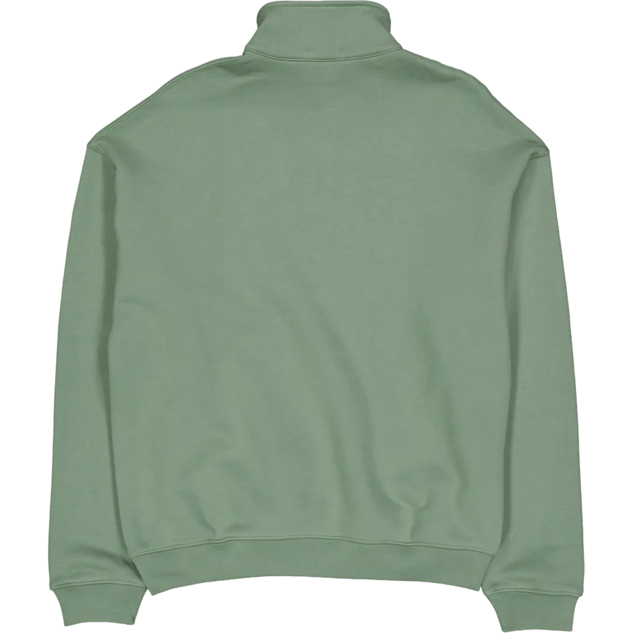 Heavy Fleece Zipper Neck Sweat Thyme - Image 2