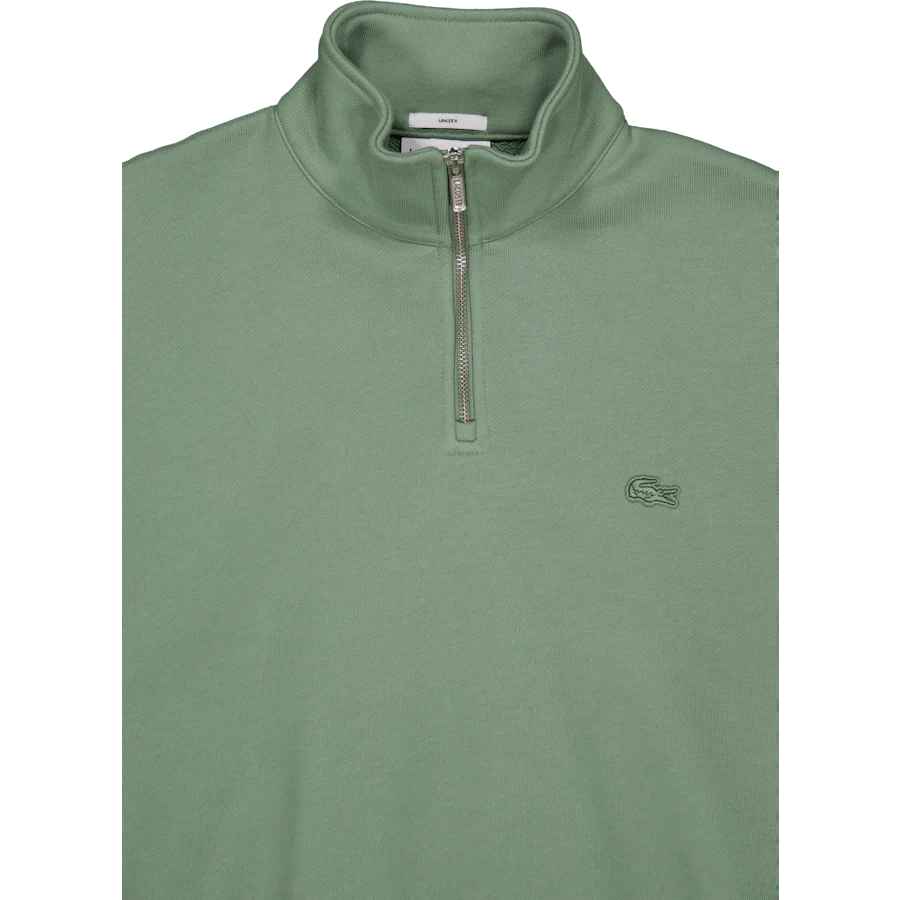 Heavy Fleece Zipper Neck Sweat Thyme - Image 3