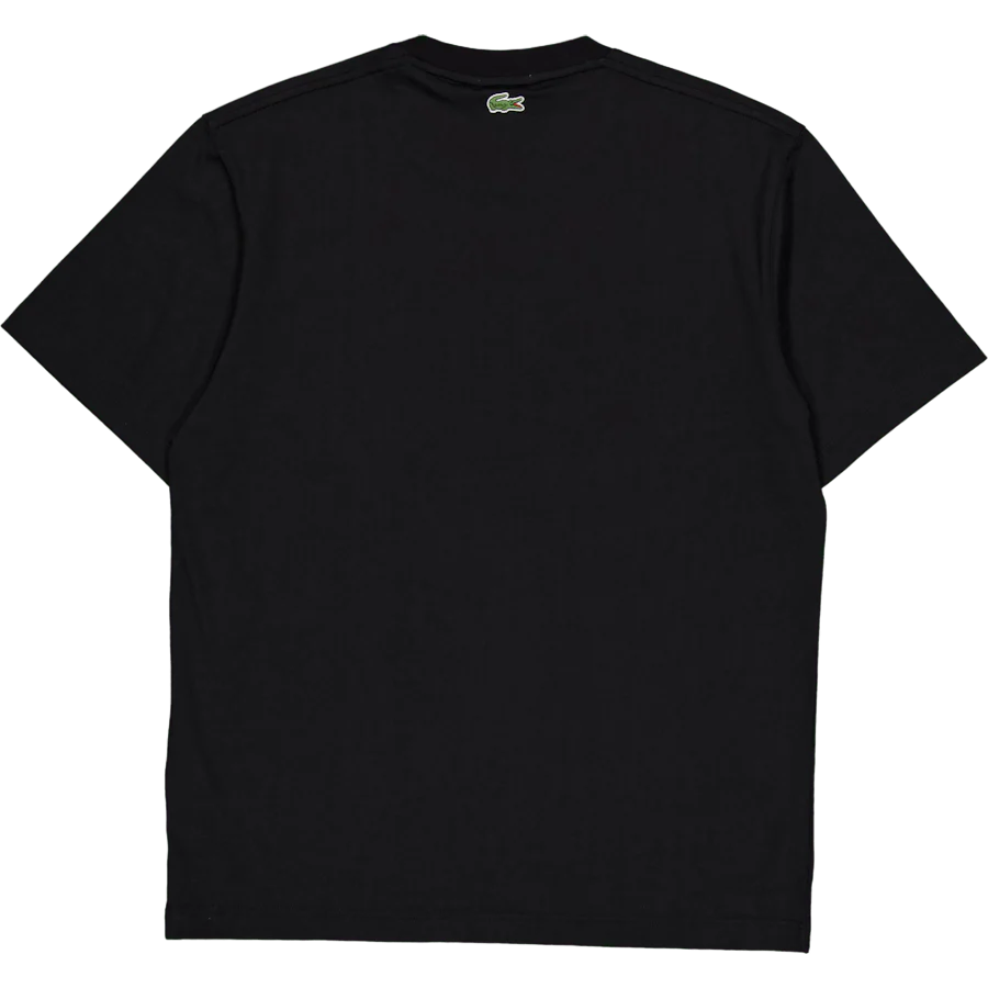 Signature Print Cotton T-shirt Black - Image 2