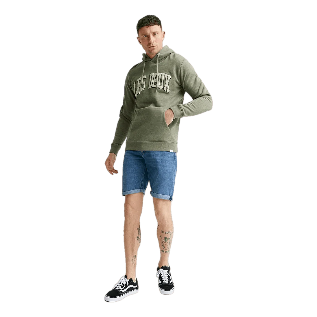 Les Deux Crane Hoodie Lichen - Image 3