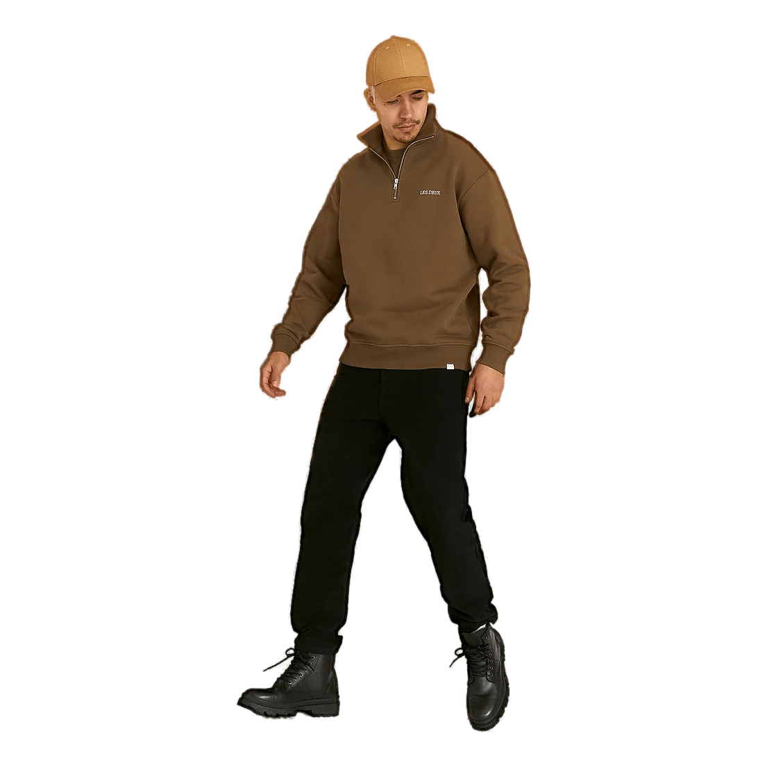 Les Deux Diego Halfzip Sweatshirt Stone - Image 3