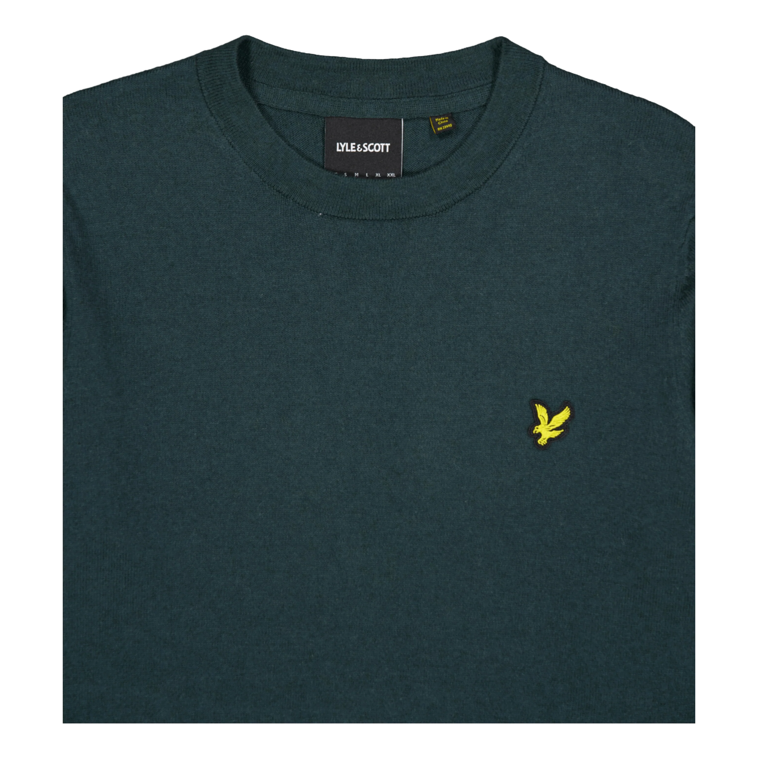 Cotton Merino Crew Neck Jumper X311 Argyle Teal - Image 4
