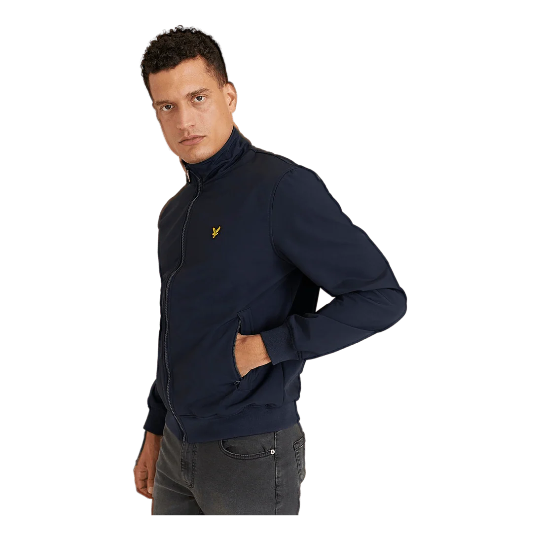 Lyle & Scott Fleece Lined Funnel Neck Jacke Dark