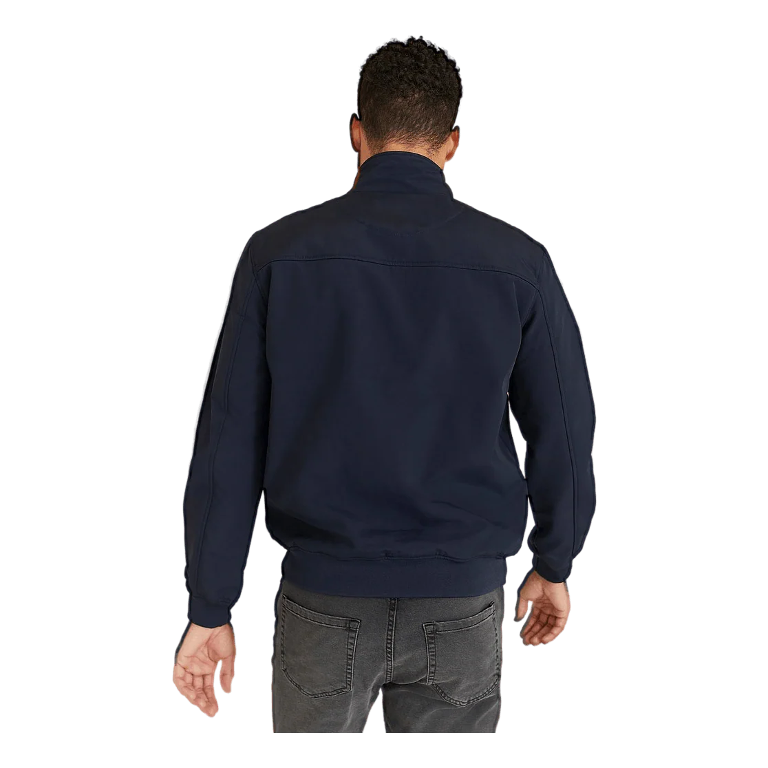 Lyle & Scott Fleece Lined Funnel Neck Jacke Dark - Image 2