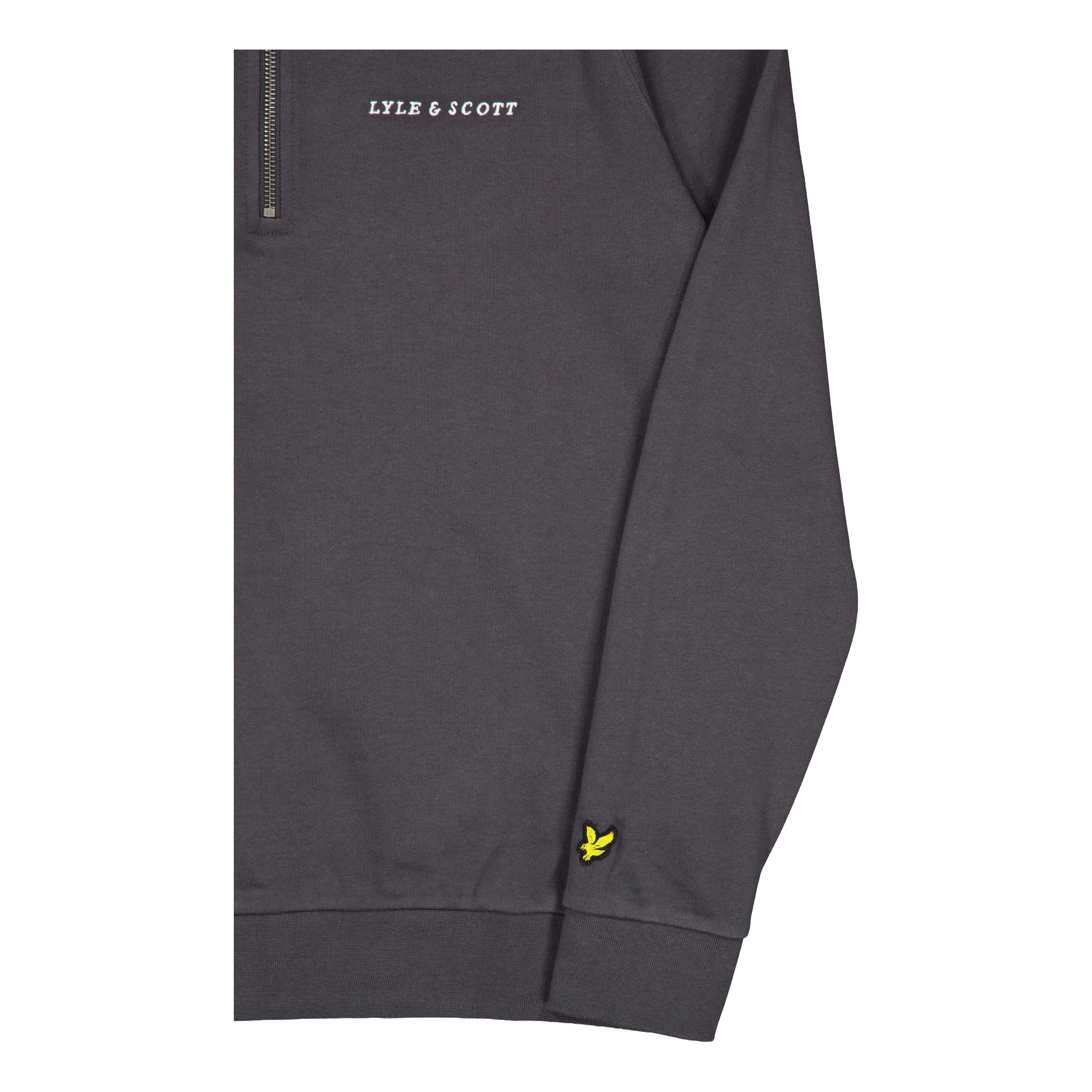 Loopback Embroidered Collared  W635 Gunmetal - Image 4