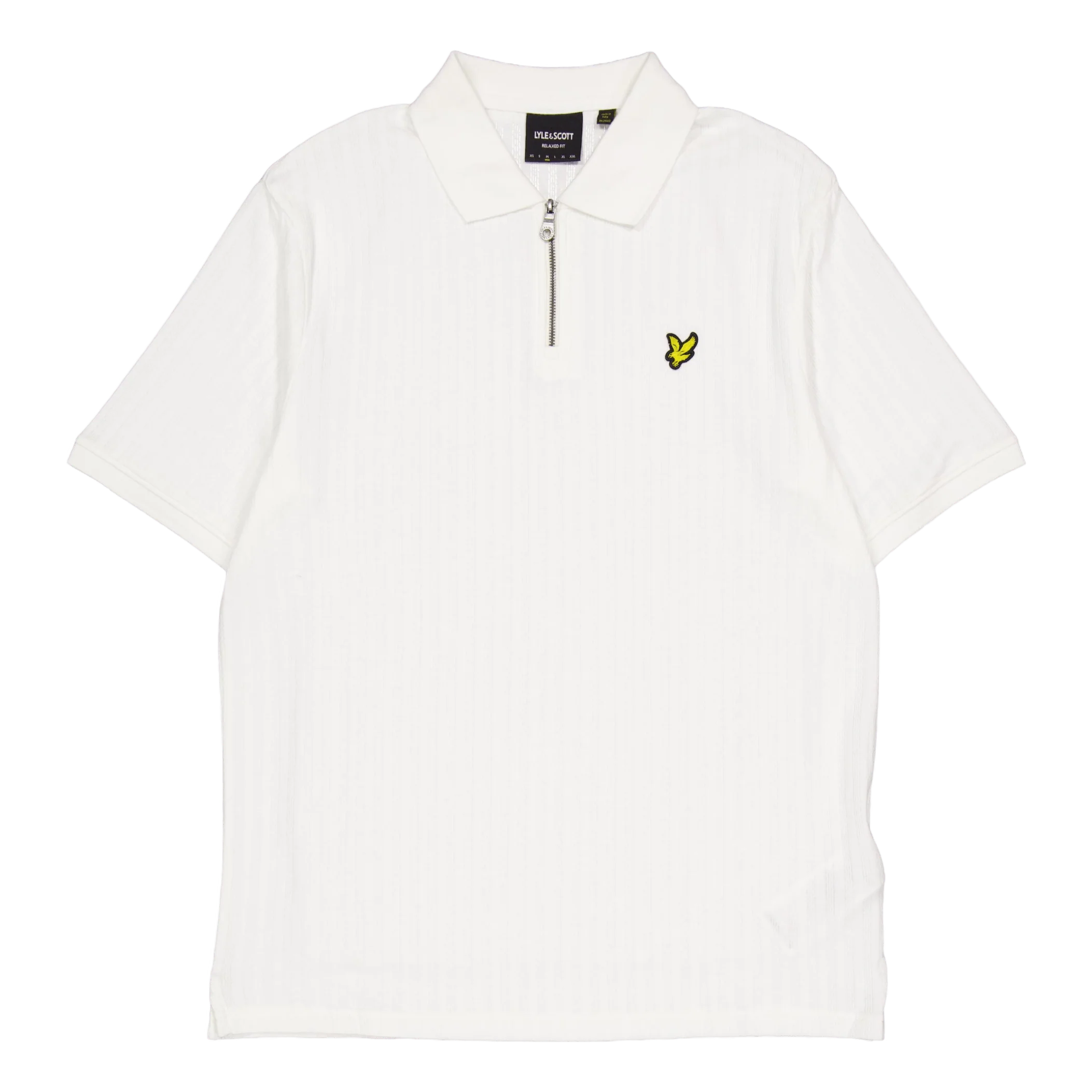 Textured Stripe Polo Shirt X157 Chalk