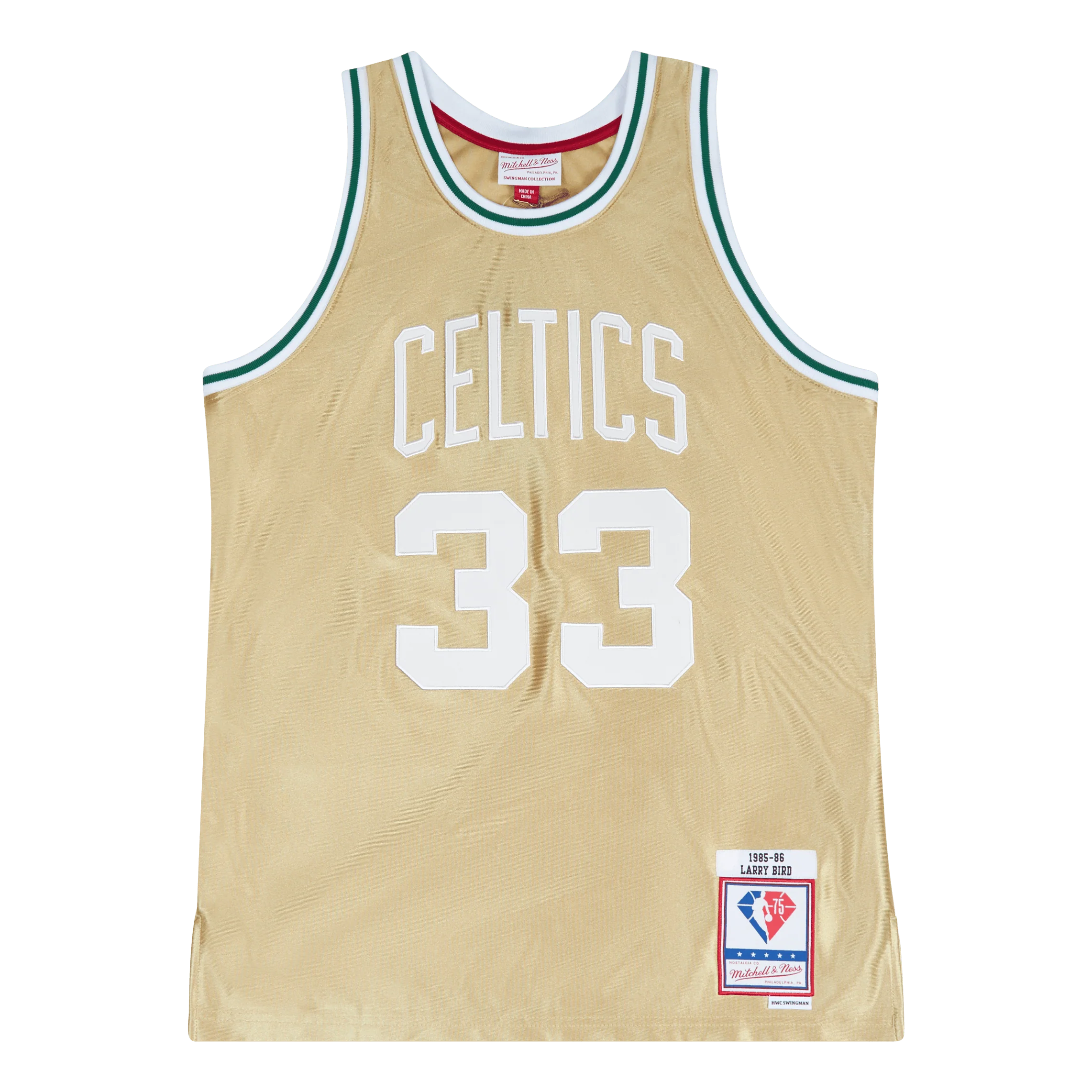 Celtics Nba 75th Gold Swingman Bird
