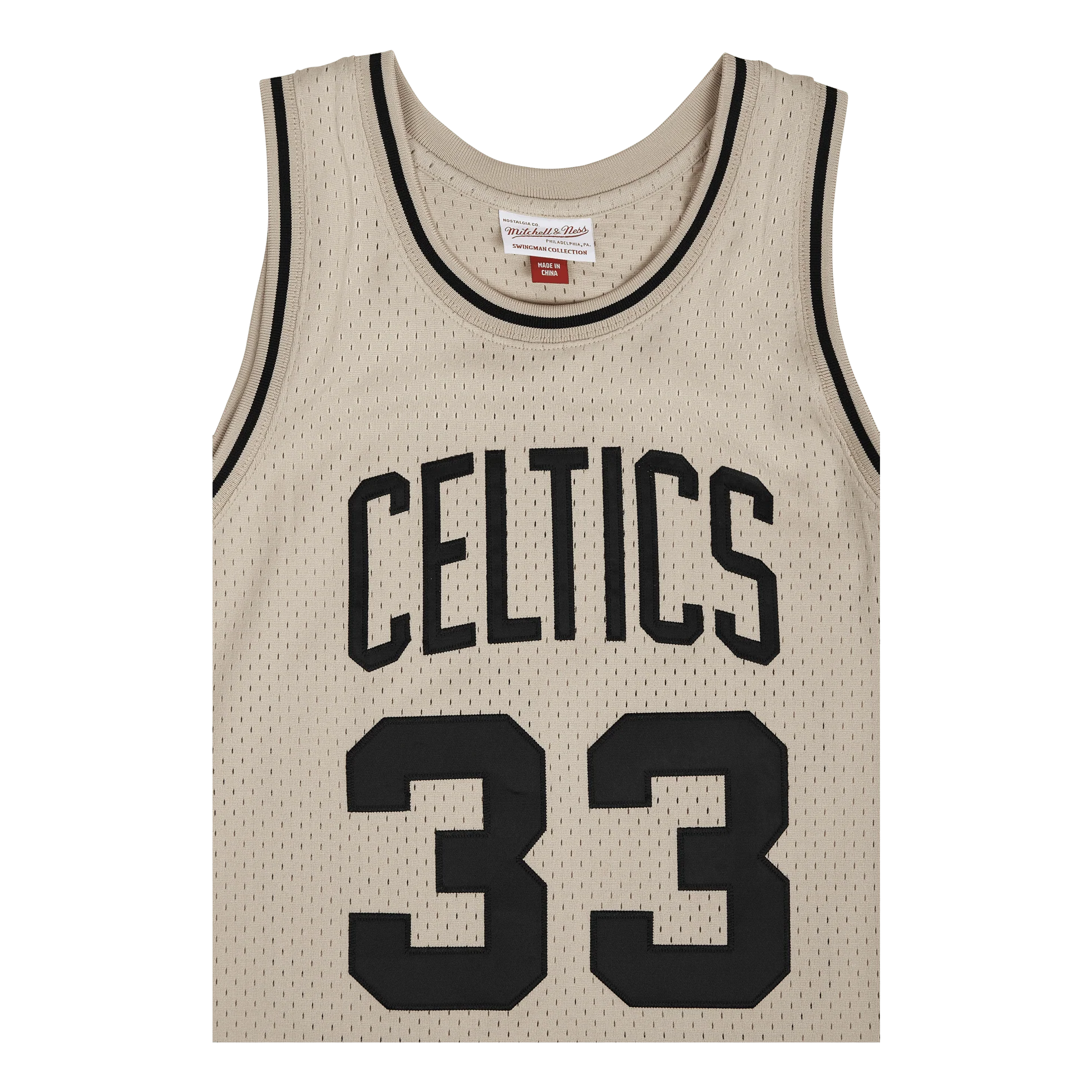 Celtics Khaki Swingman Jersey - Image 3