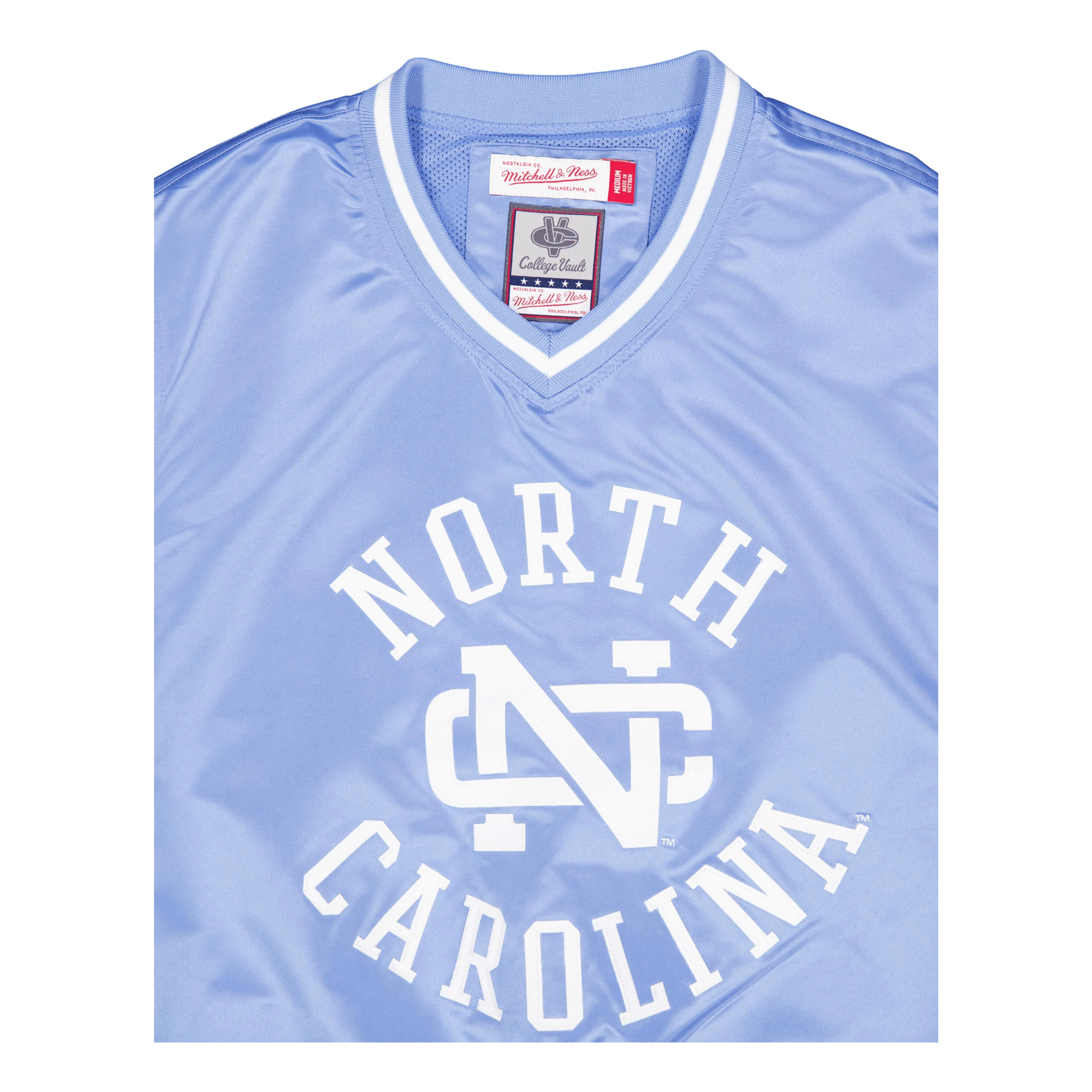 Sideline Pullover Satin Jacket Light Blue - Image 3