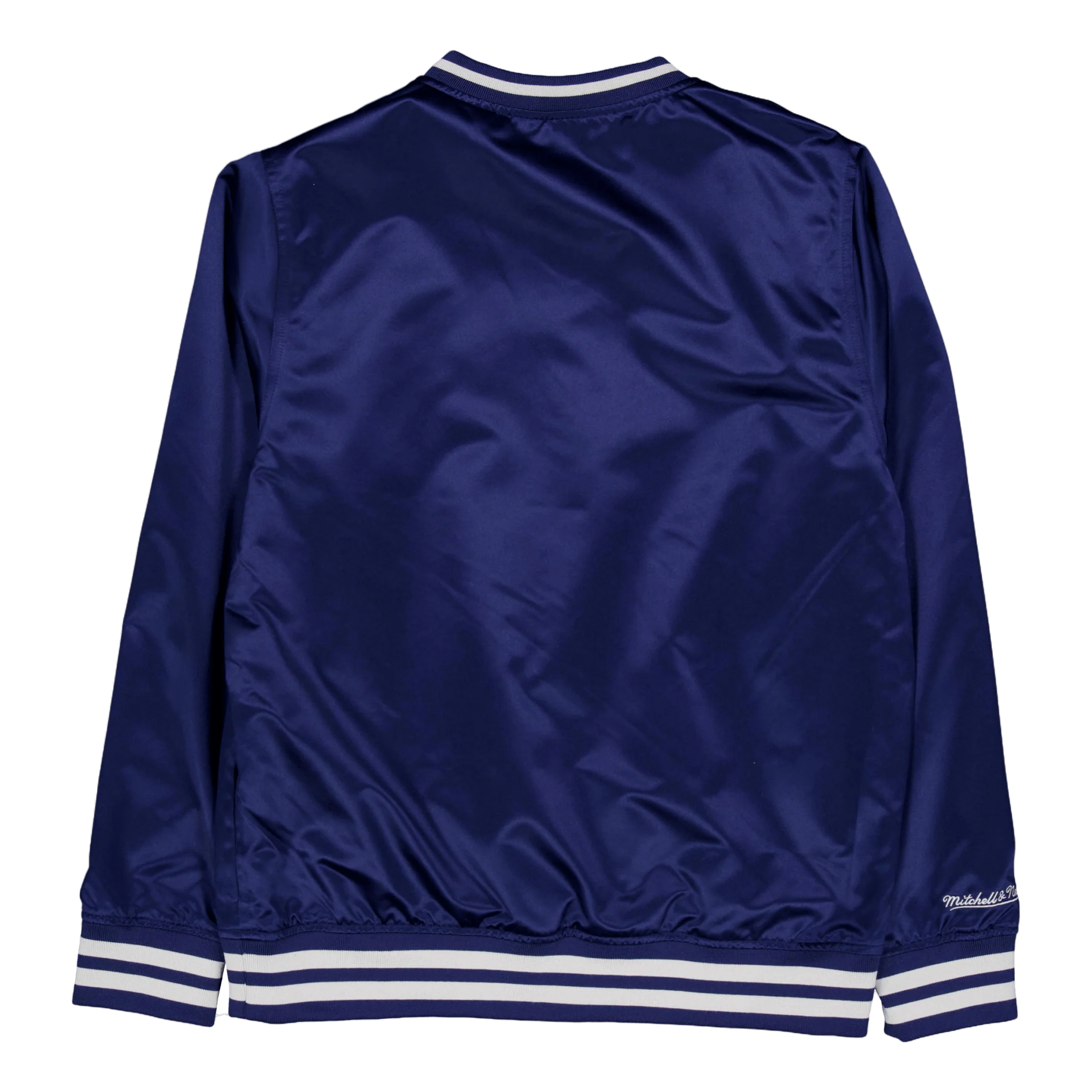 Sideline Pullover Satin Jacket Navy - Image 2