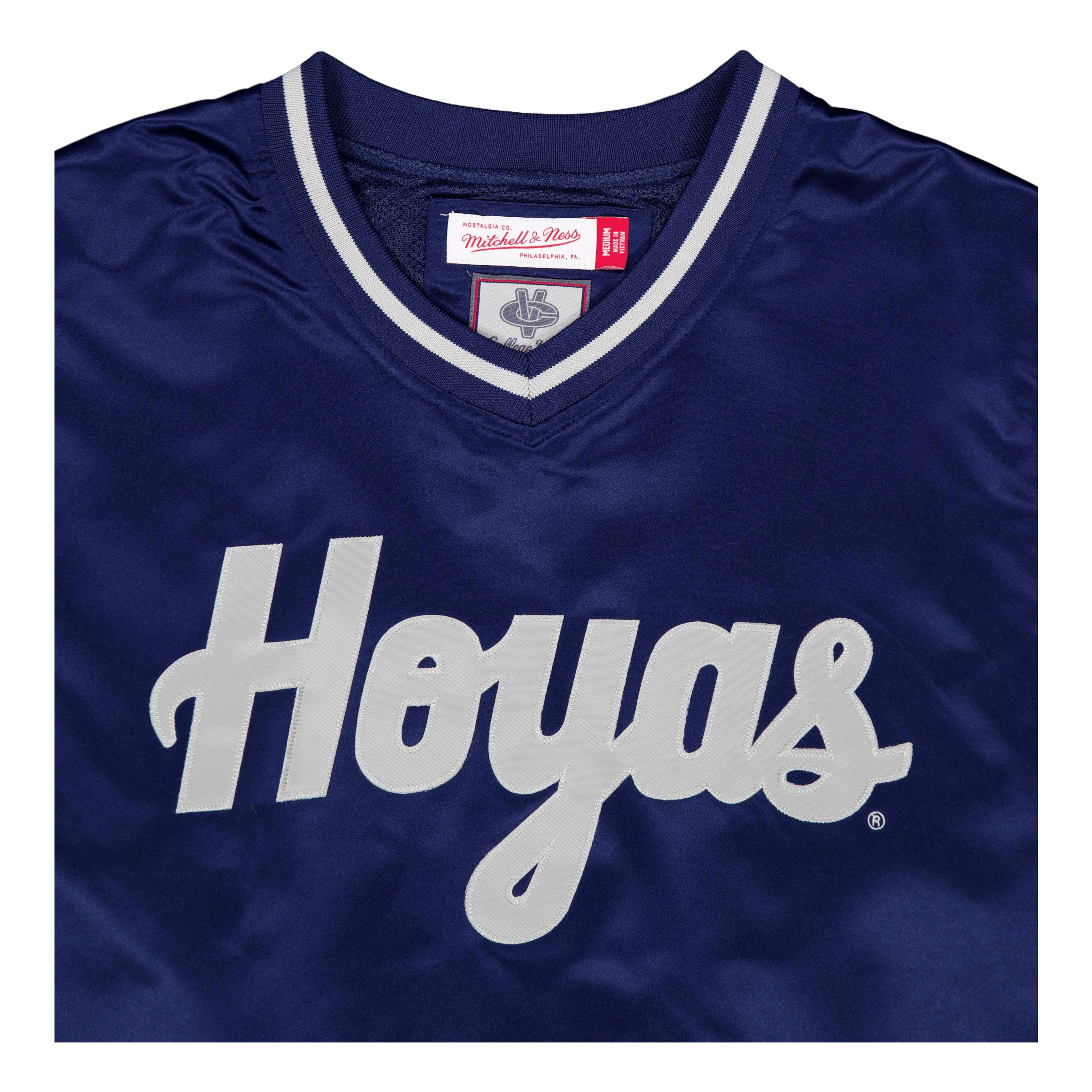 Sideline Pullover Satin Jacket Navy - Image 3