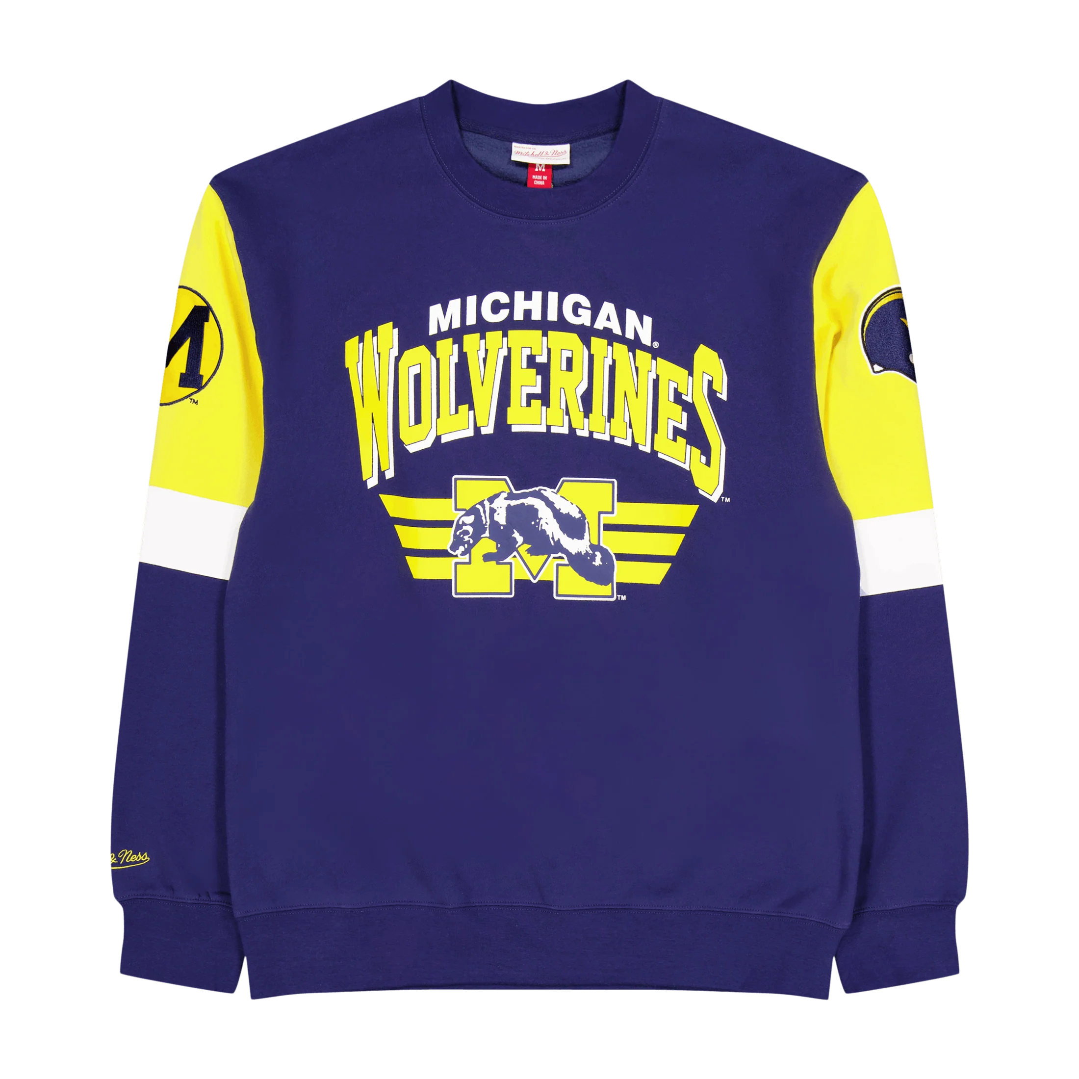 Wolverines All Over Crew 3.0 Navy