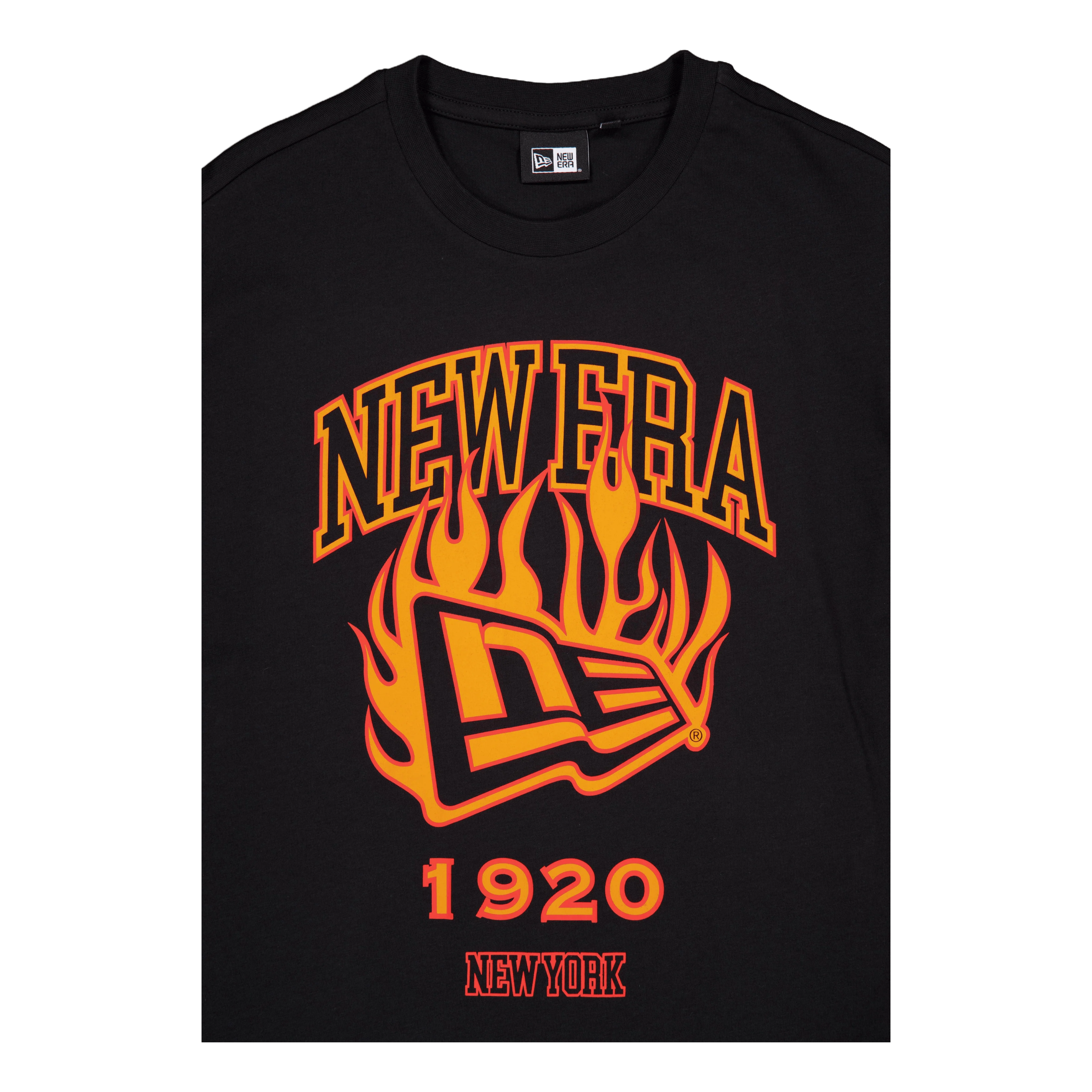New Era Flag Flame Black Oversized T-Shirt - Image 4