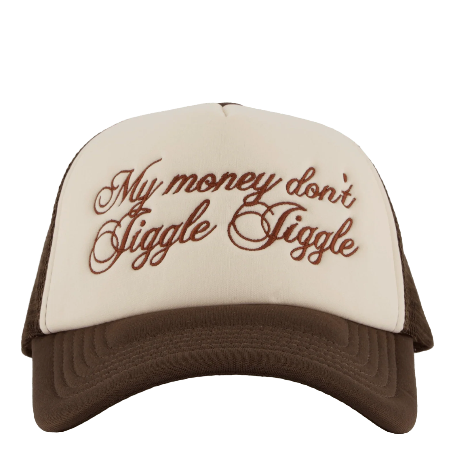 Jiggle Jiggle Trucker Cap Cappuccino Brown - Image 5
