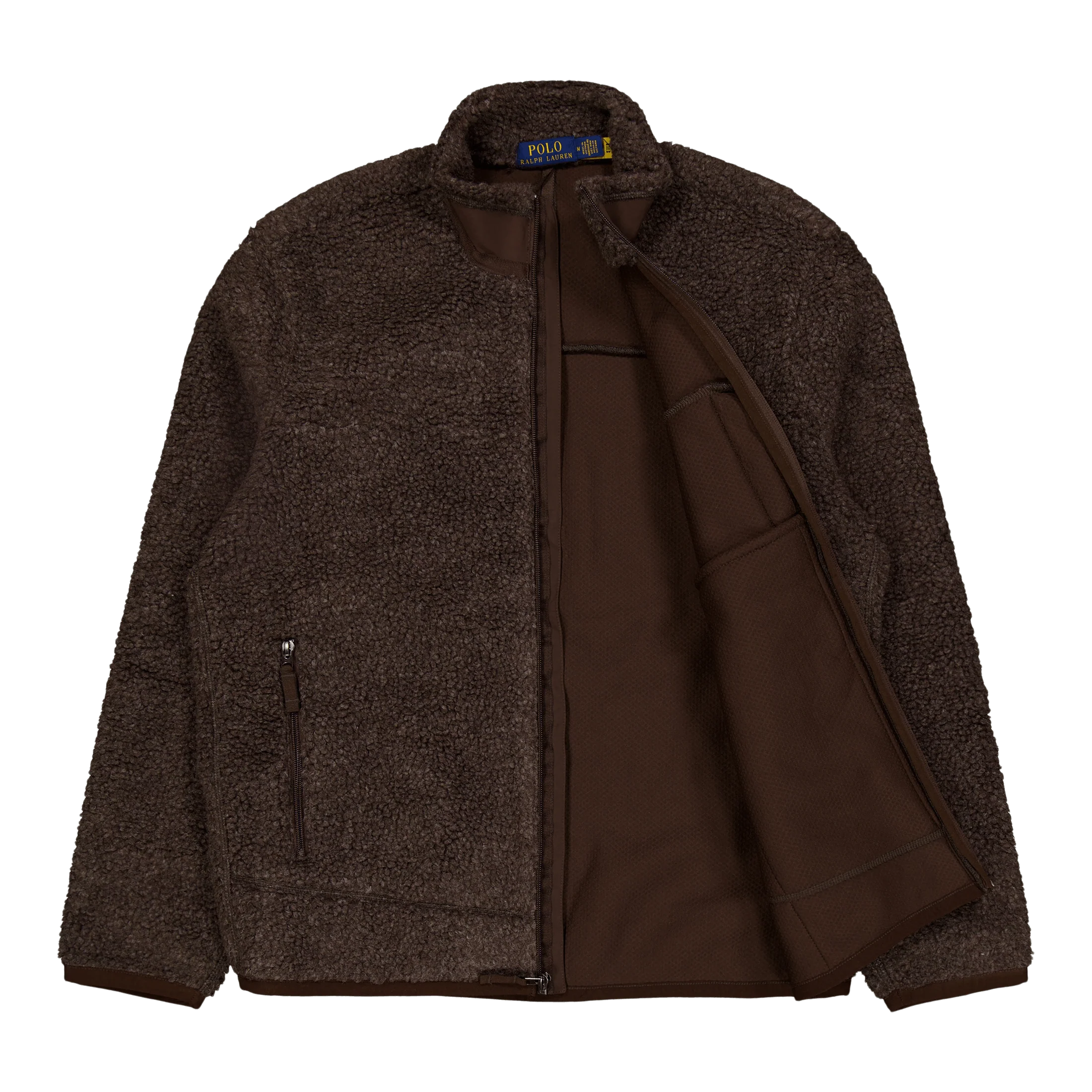 Polo Ralph Lauren Bonded Hi-pile Fullzip Jacket Dark Beech Marl - Image 4