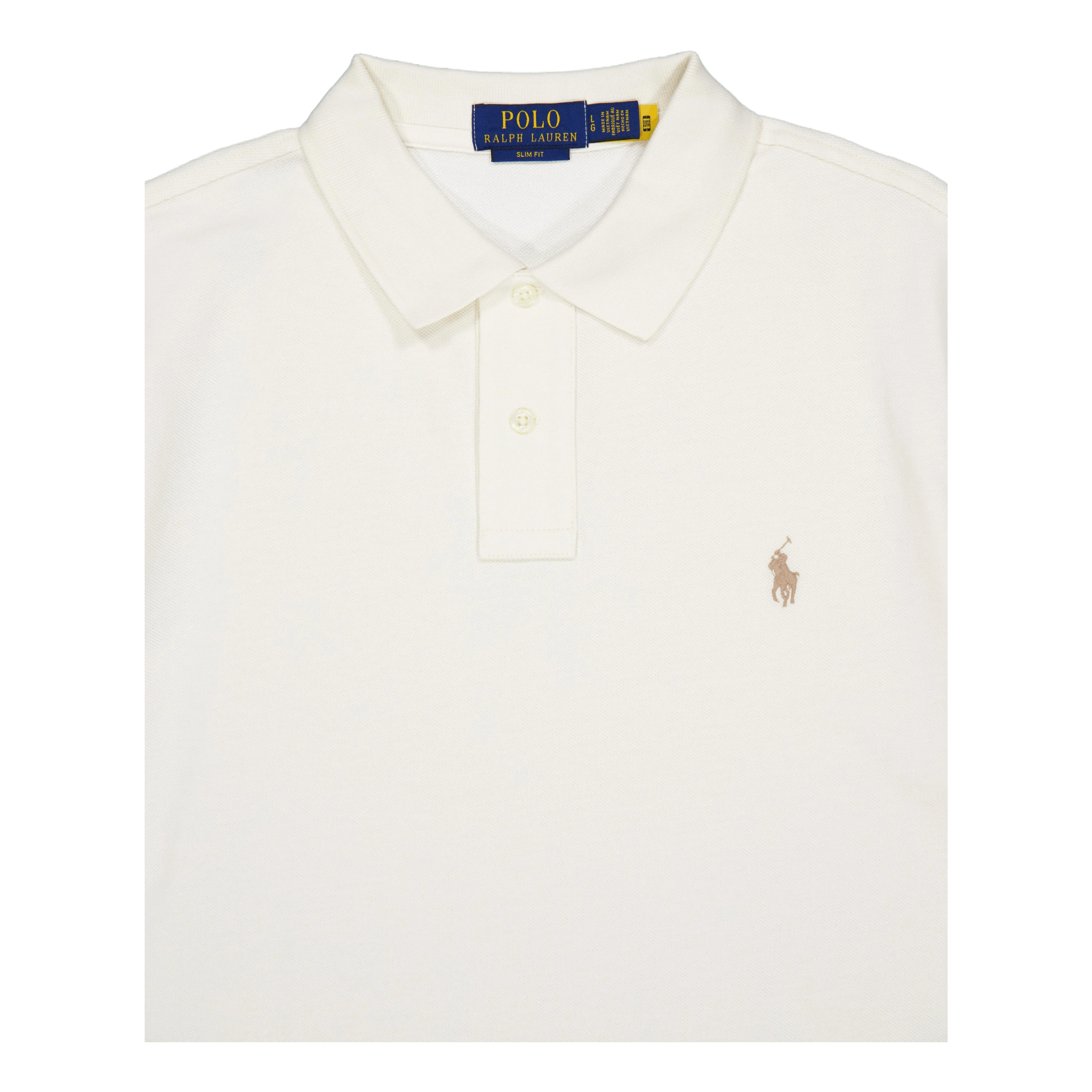 Polo Ralph Lauren Slim Fit Mesh Polo Shirt Parchment - Image 3