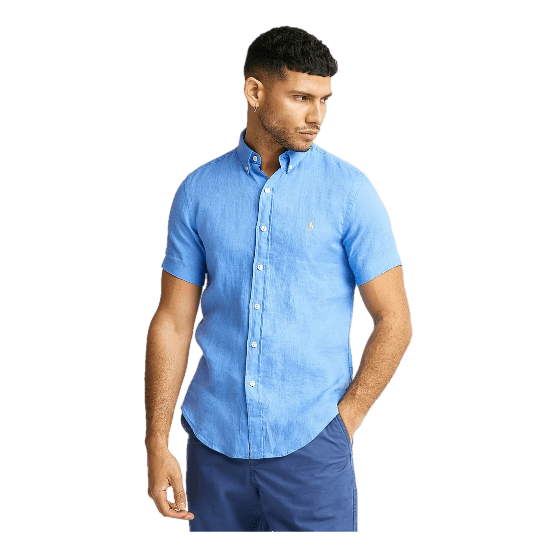 Polo Ralph Lauren Slim S/s Pd Linen Shirt 009 Harbor Island - Image 2