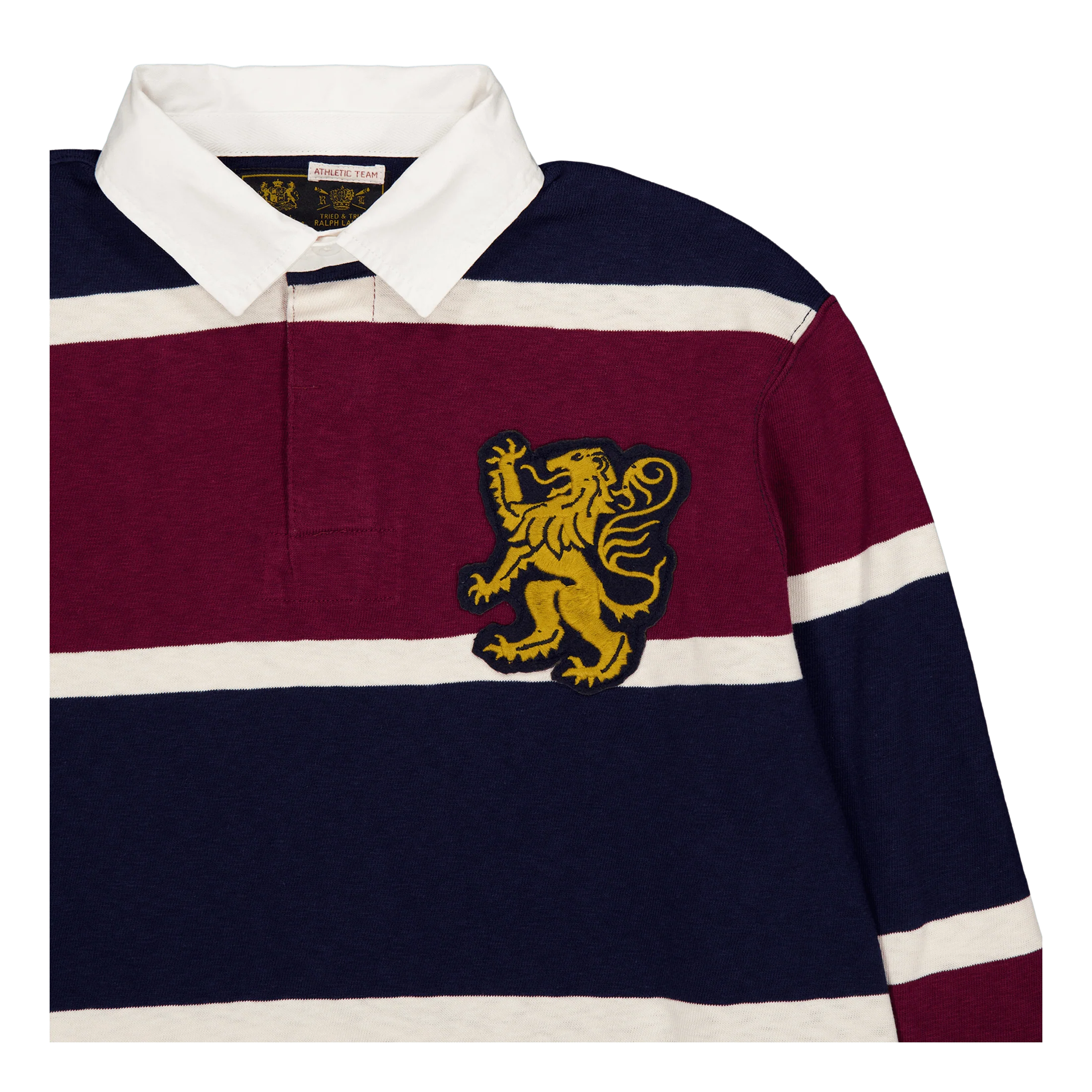 Polo Ralph Lauren Summer Antique Rugby Shirt 001 Classic Wine Multi - Image 3