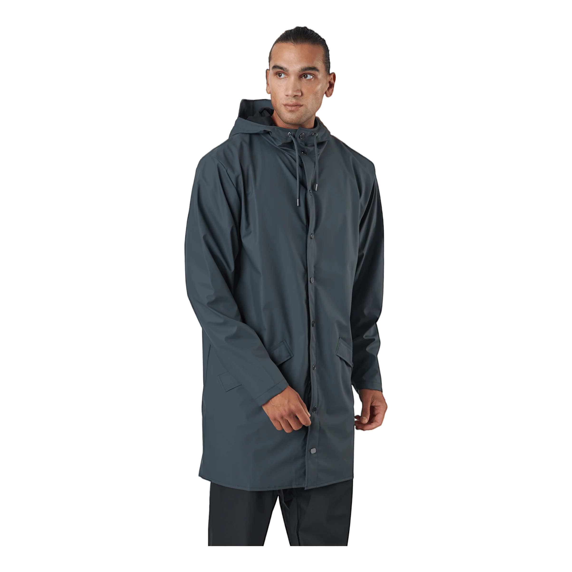 Rains Long Jacket Slate