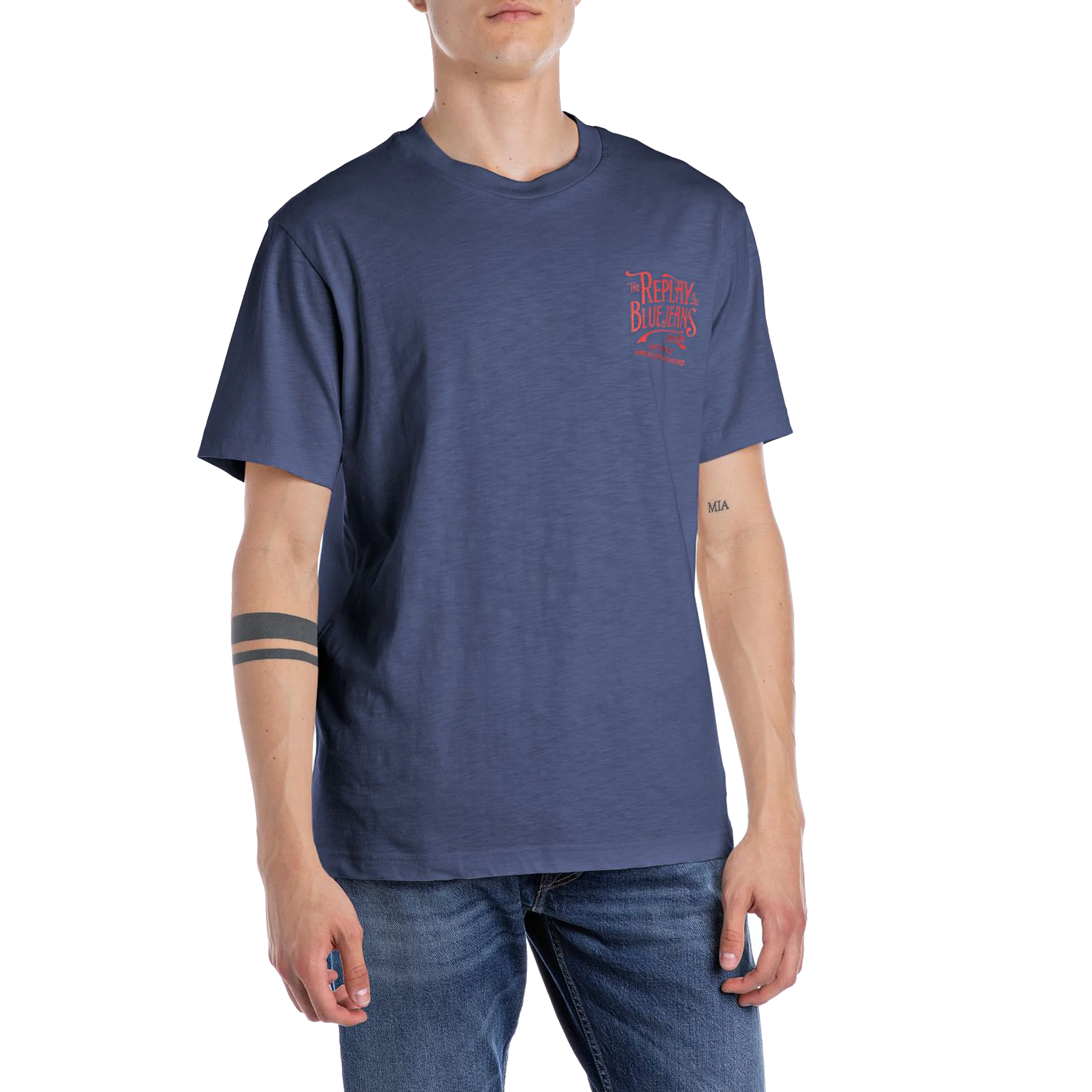 Backprint Tee Medium Blue