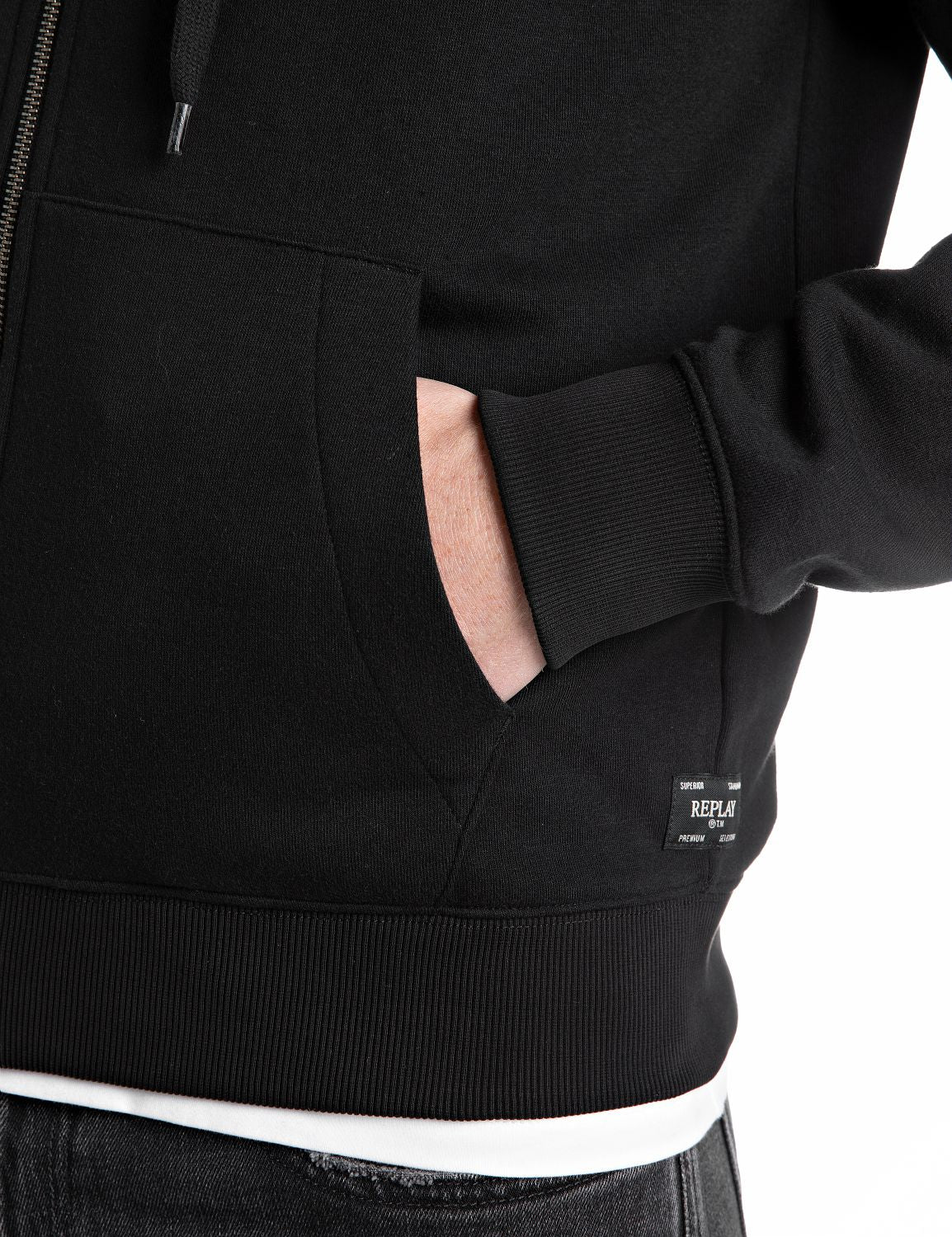 Zip Hoodie 098 Black - Image 5