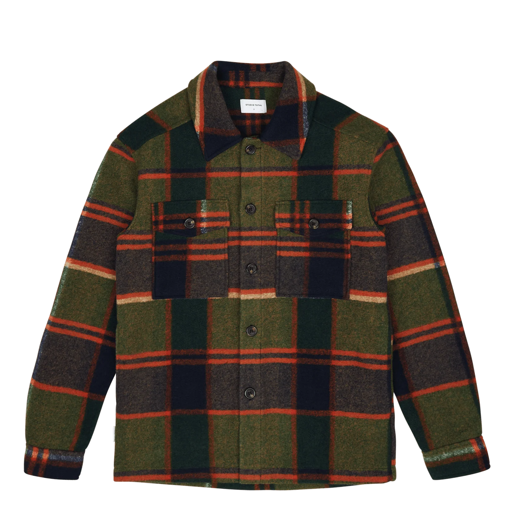 Studio Total Outdoor Check Overshirt Ochra Check