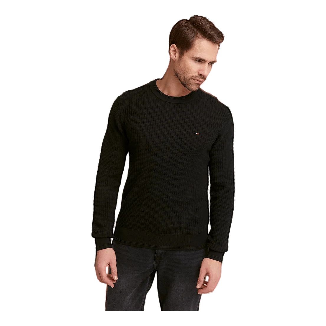 Tommy Hilfiger Grid Structure Crew Neck
