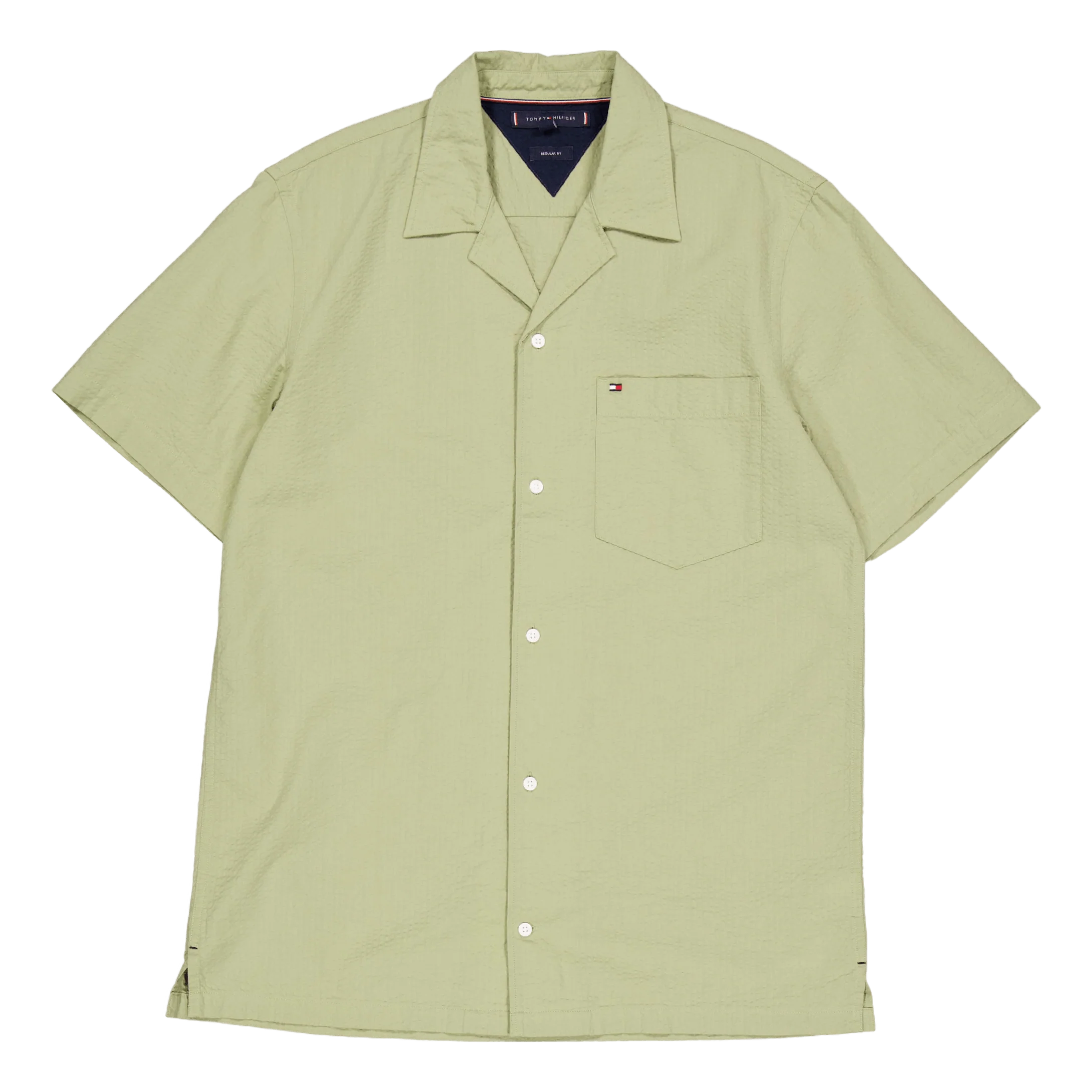 Seersucker Solid Shirt S/s Faded