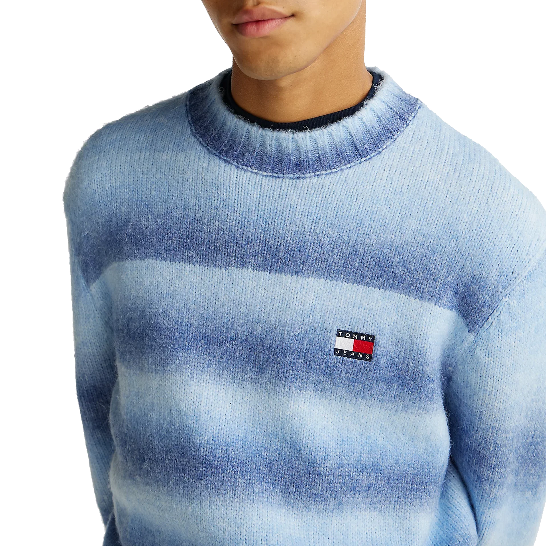 Tjm Reg Ombre Cneck Sweater Blue
