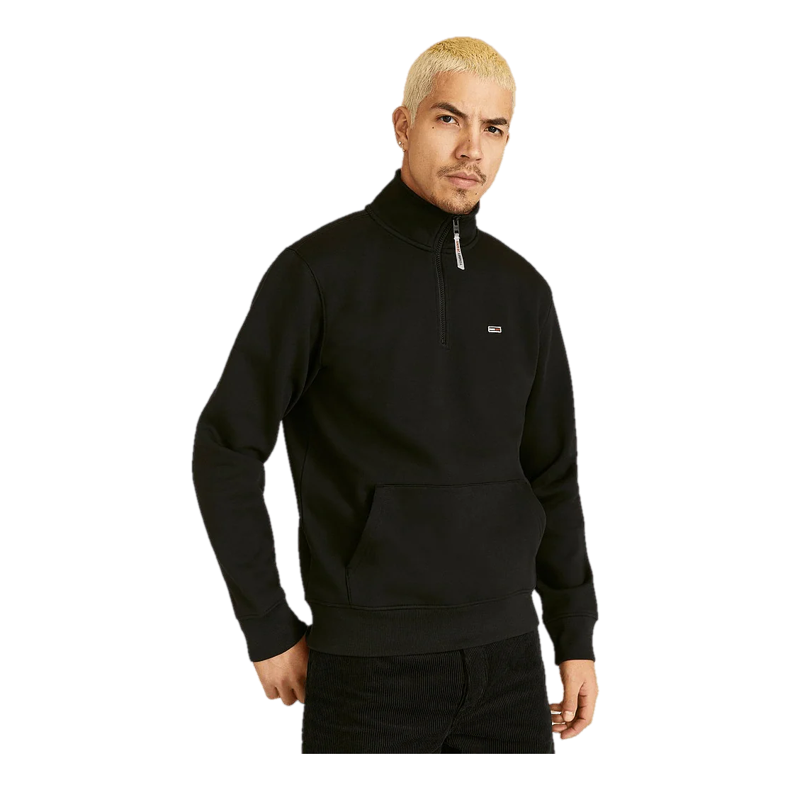 Tommy Hilfiger Tjm Solid Zip Mock Neck
