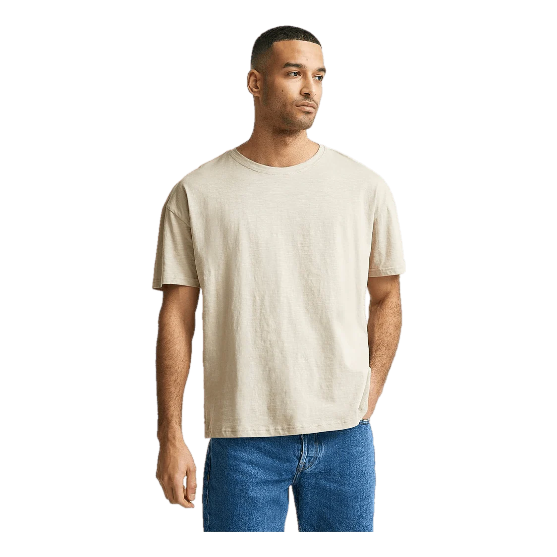 Boxy Tee Greige - Image 4